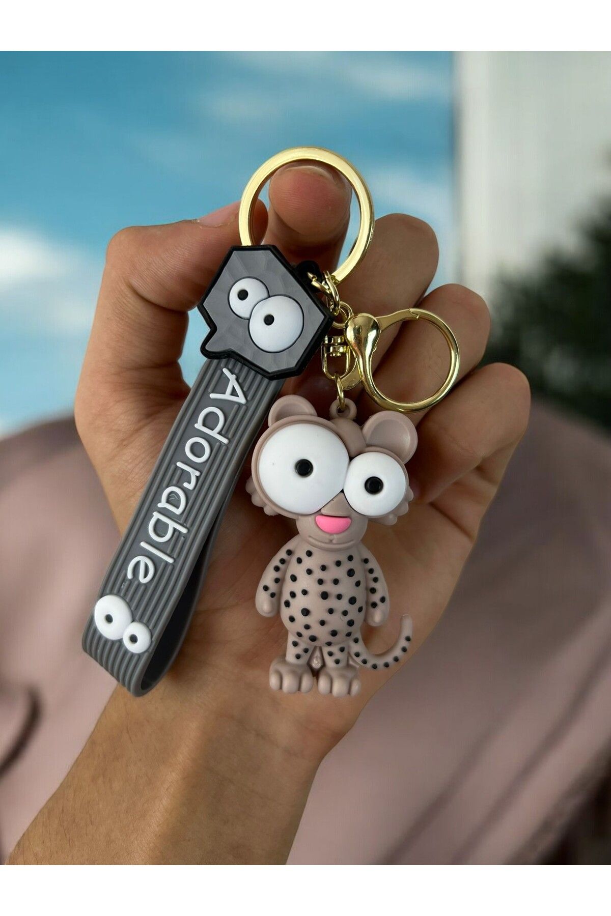 GLANZEND-3D Luxury Large Size Deep Dreams Figures Silicone Keychain 6