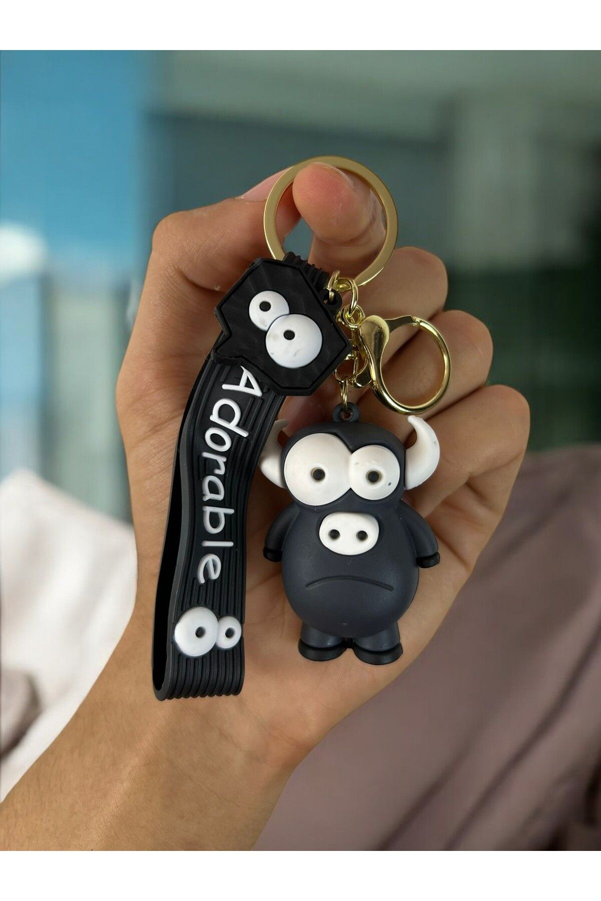 GLANZEND-3D Luxury Large Size Deep Dreams Figures Silicone Keychain 2