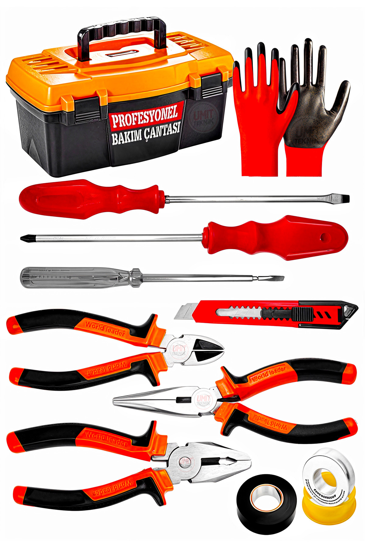 PROXTECH 11 PCS Takım Pense Yankeski Karkaburun Yıldız Düz Tornavida Hobi-Okul-Pratik Takım