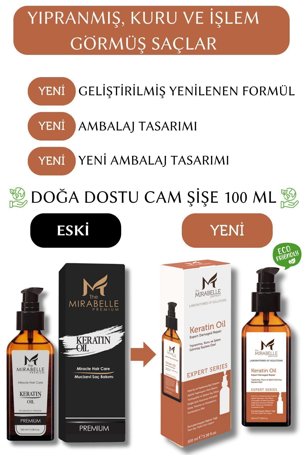 The Mirabelle Premium Yoğun Keratin, Onarıcı Ve Güçlendirici Durulanmayan Bakım Yağı 100 Ml-2