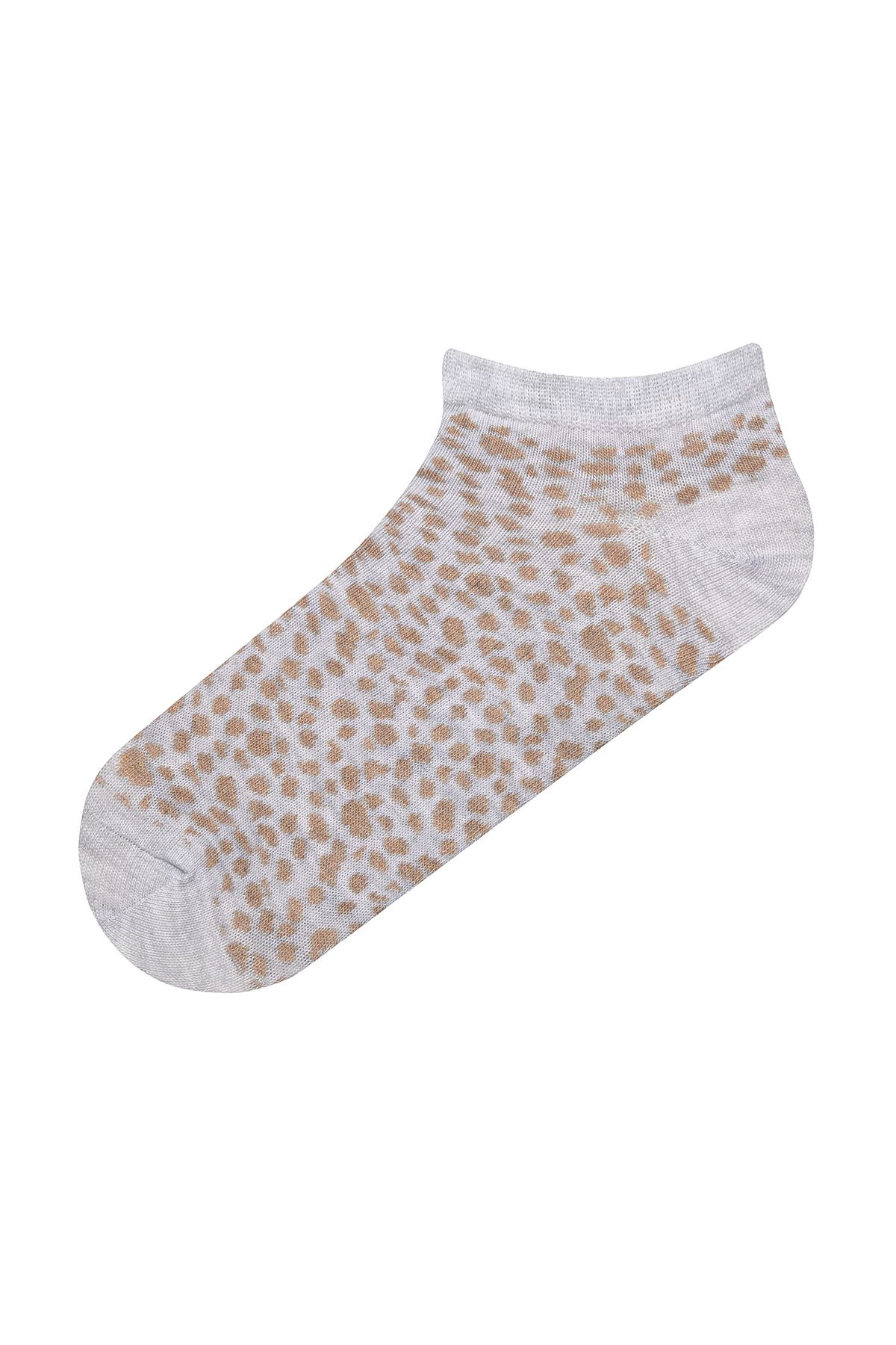 Penti-Leopard 3-teilige hellbraune Booties-Socken 4