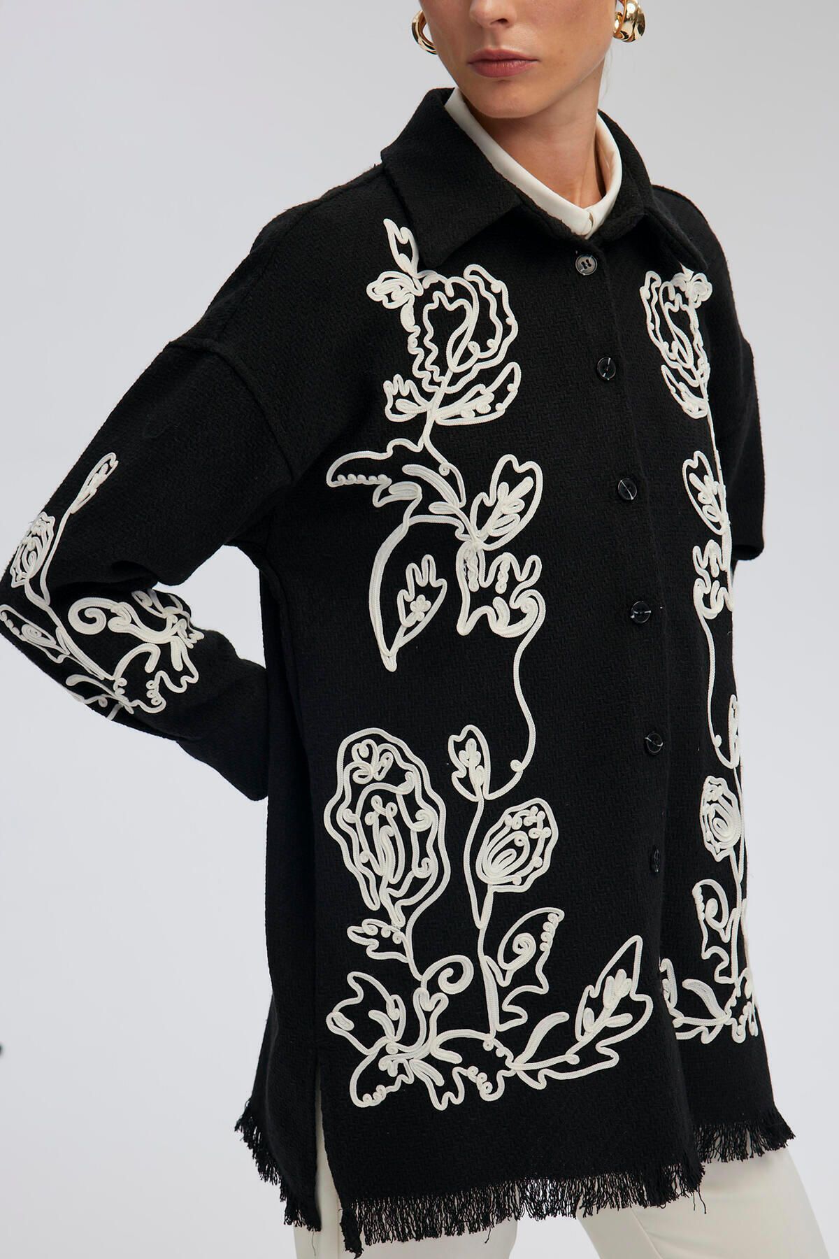 Touché Privé-Gestickte Jacke mit Quastendetails 5