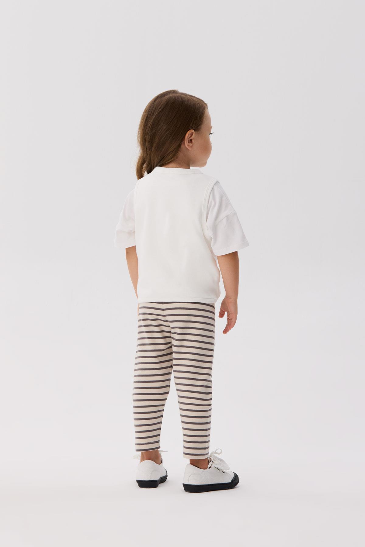Tyess Basic BG Store Kız Bebek Ekru Yelek fotoğrafı 4 (önizleme)