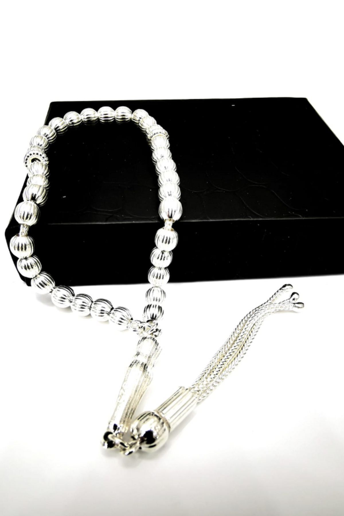 Omar-Argint Filigran Filigran Argintiu Tasbih Minge Rotunda Dungi 12,75 gr 1
