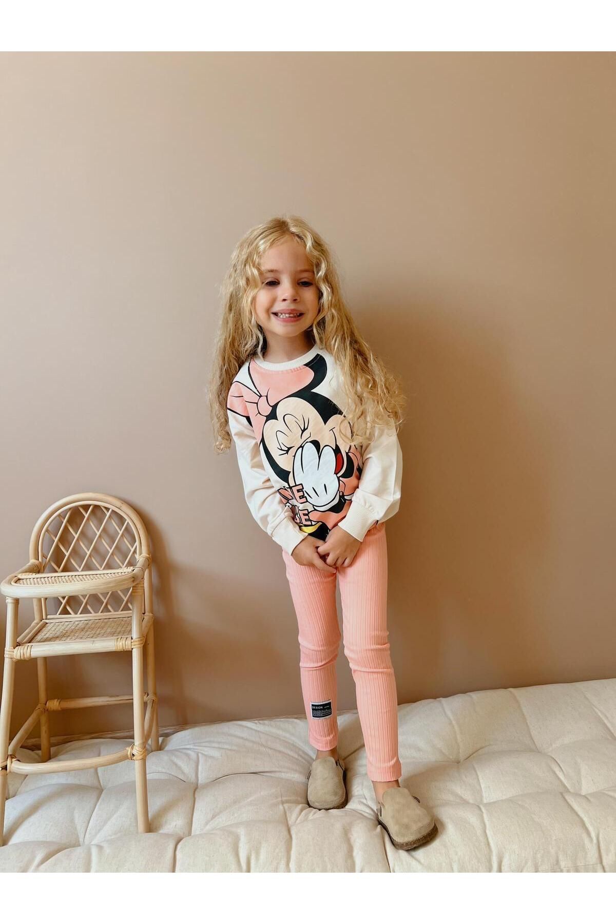 WİKİBOOM-Minnie Mouse Wiki Boom - Salmon Color Bottom and Top Set 2