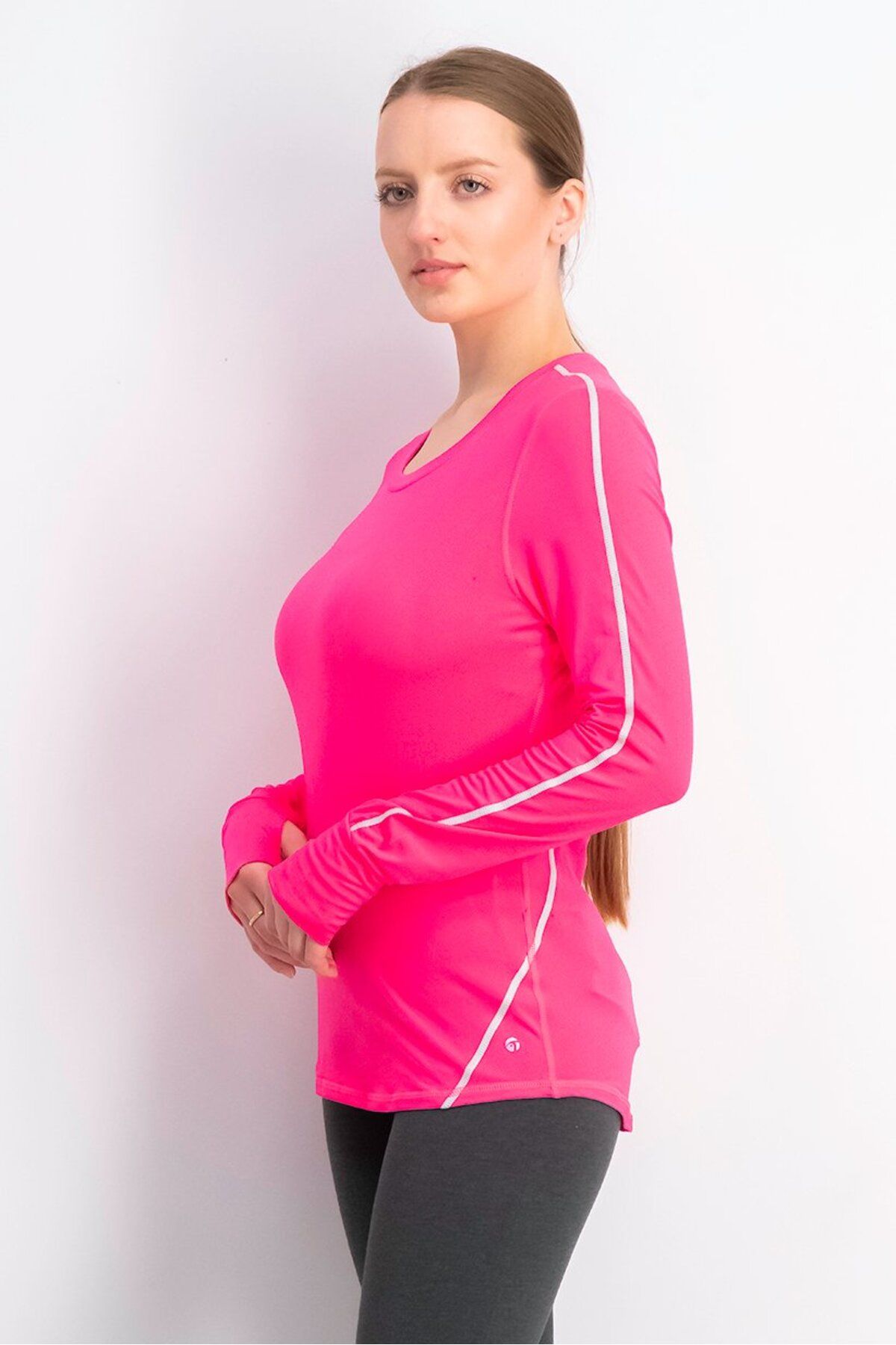 Tchibo-Women Sportswear Fit Long Sleeve Training Top, Pink 2