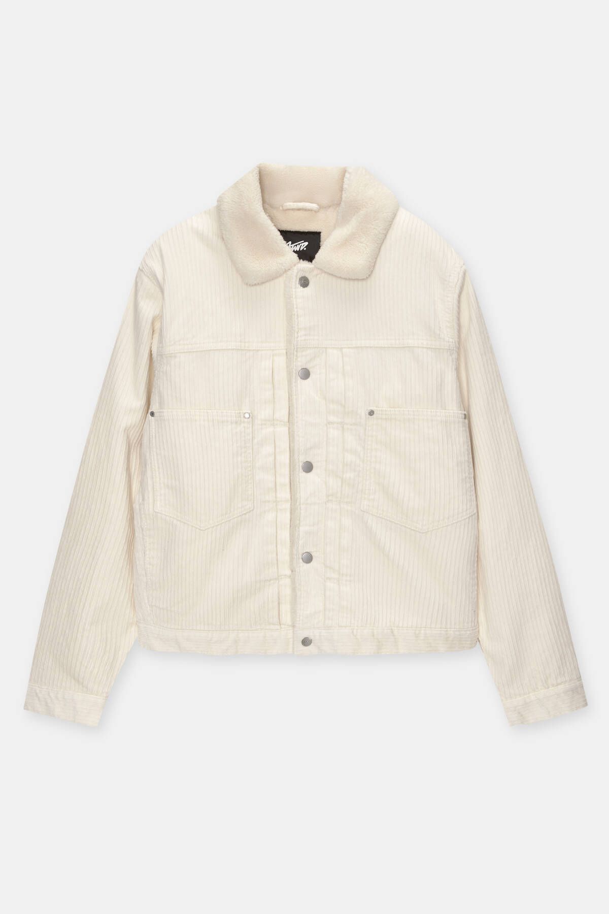 Pull & Bear-Corduroy Jacket with Faux Wool 6