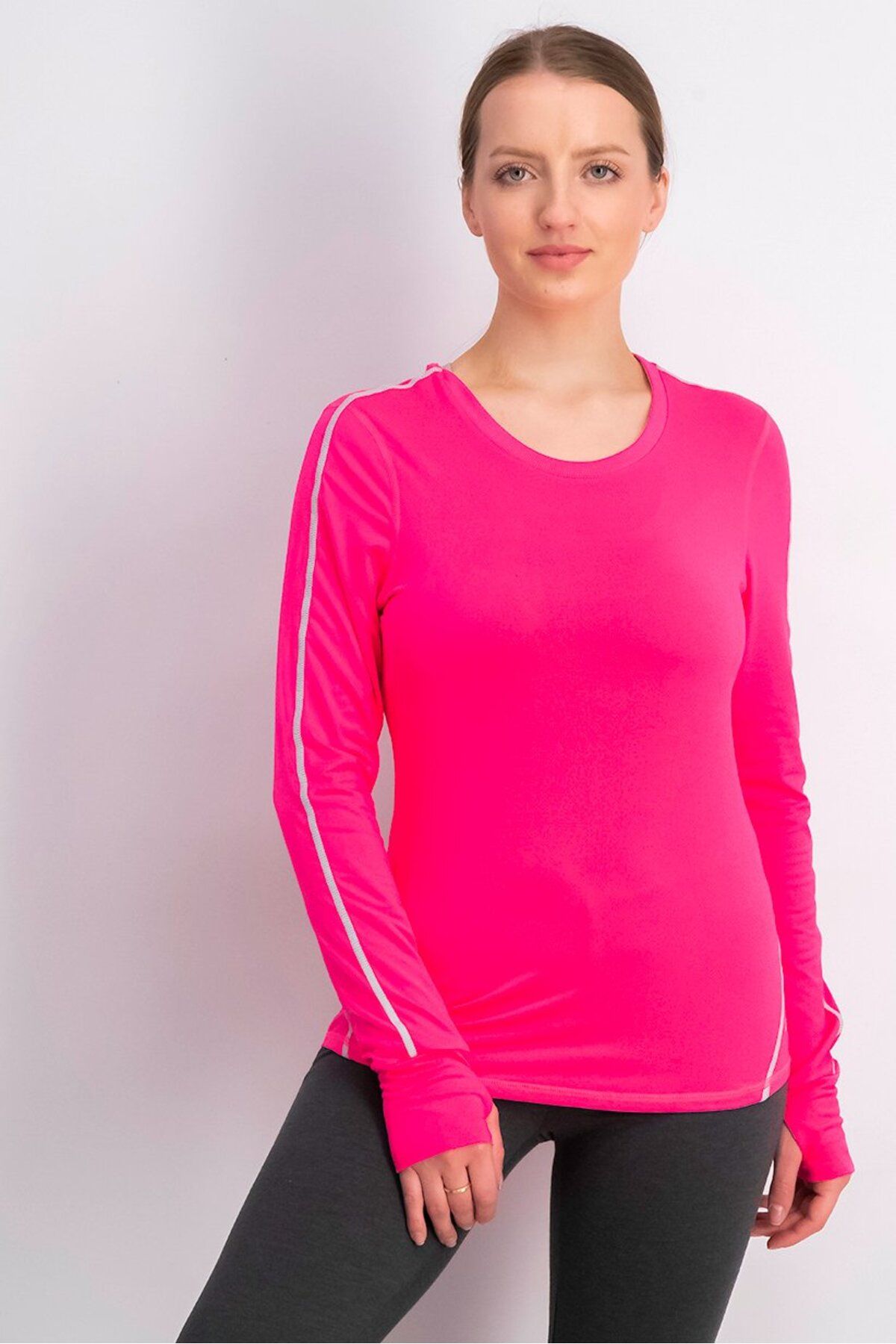 Tchibo-Women Sportswear Fit Long Sleeve Training Top, Pink 1