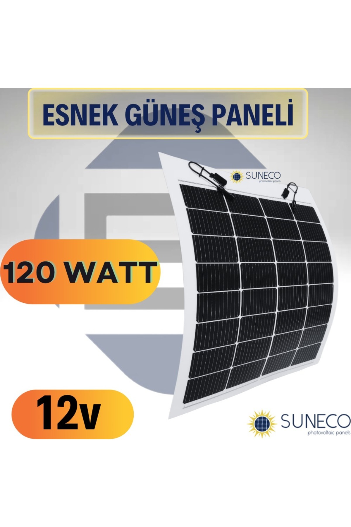 Suneco 120 Watt Yarı Esnek Güneş Paneli Half Cut Monokristal Solar