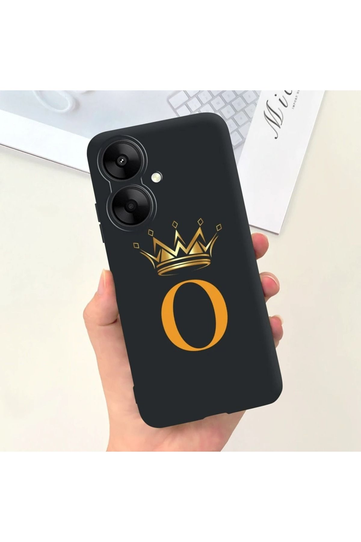 Rotaks Xiaomi Poco M6 Uyumlu Kılıf Silikon Esnek İsme Özel Baskılı Harf