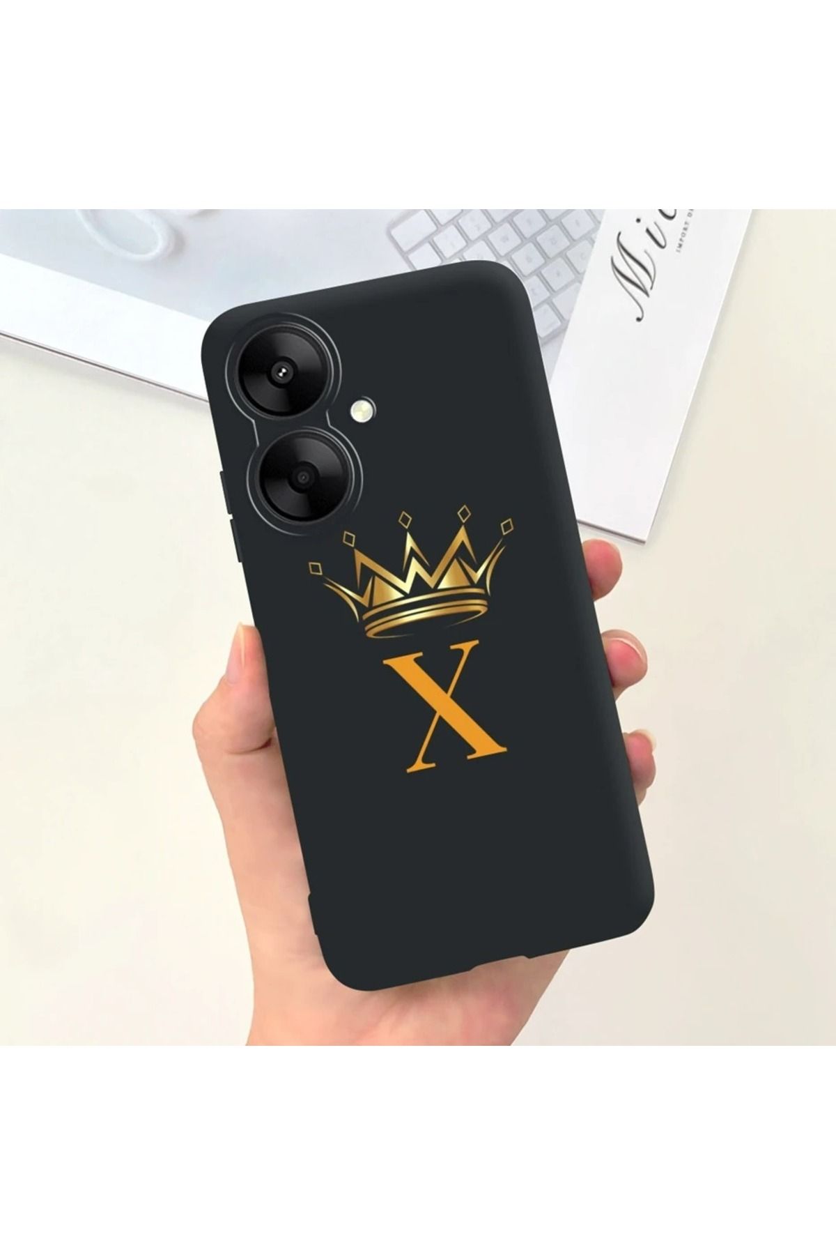 Rotaks Xiaomi Poco M6 Uyumlu Kılıf Silikon Esnek İsme Özel Baskılı Harf