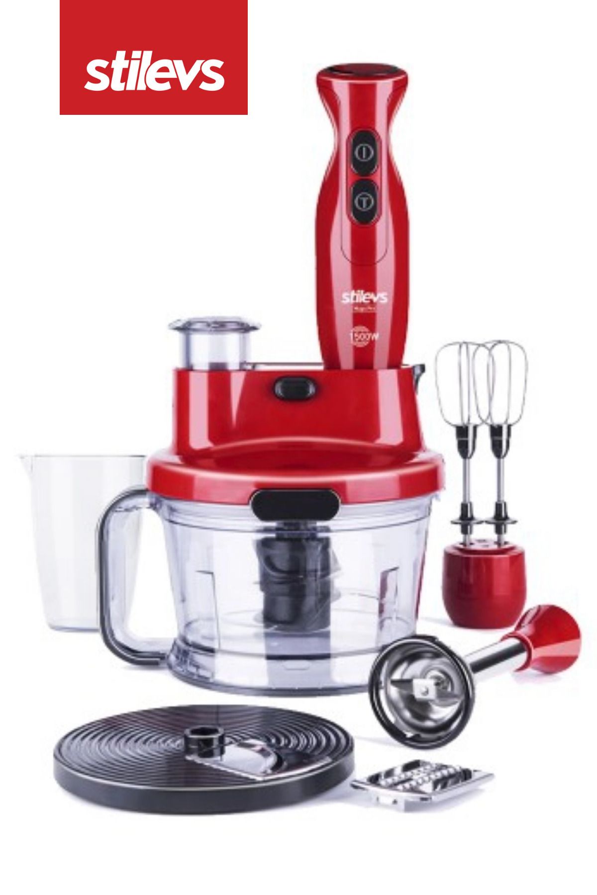 Stile's Mago Pro El Blender Seti Kırmızı&Siyah