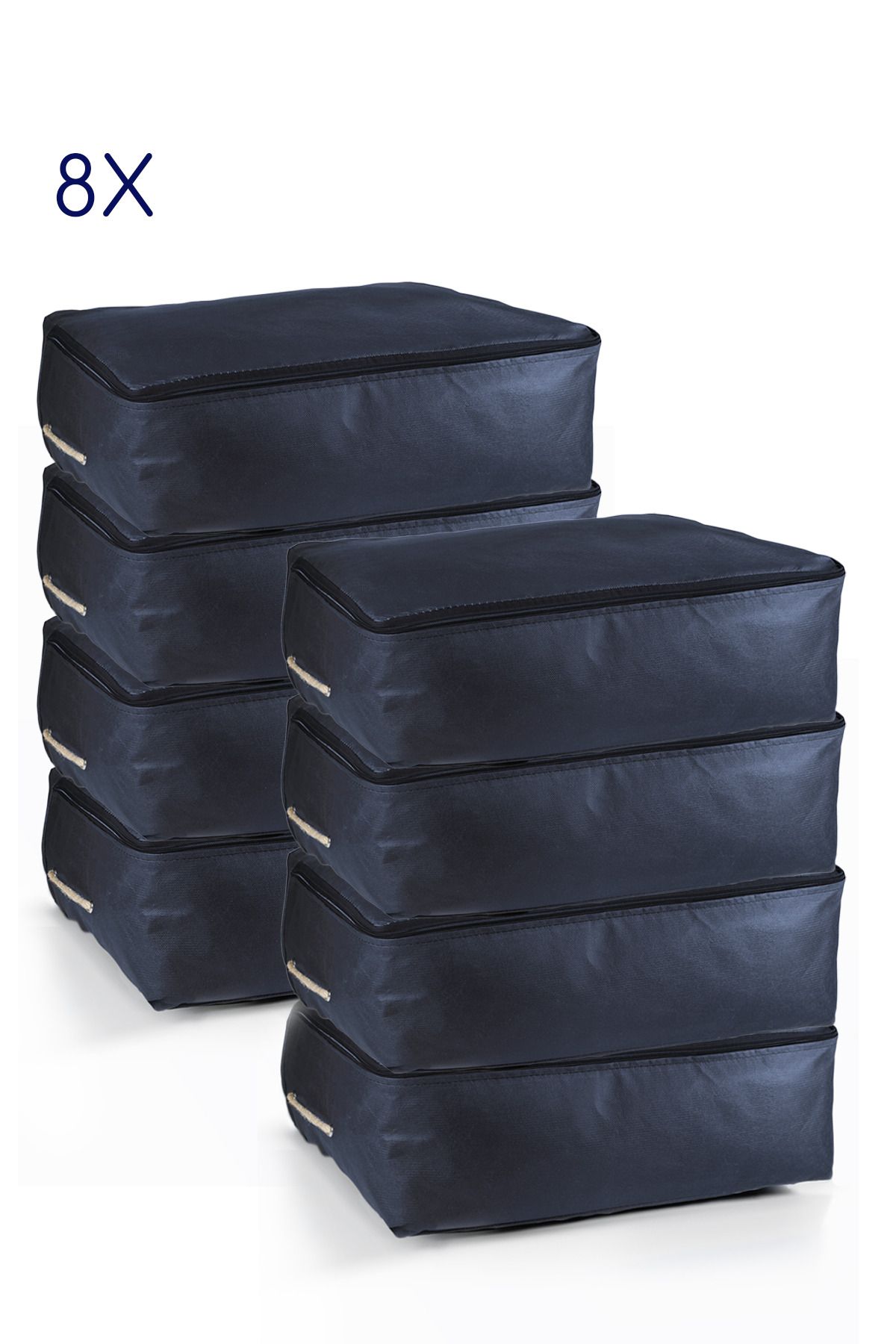 teknotrust 8'li Set, 53x44x20 cm, Çekyat ve Baza Altı Düzenleyici, Lacivert