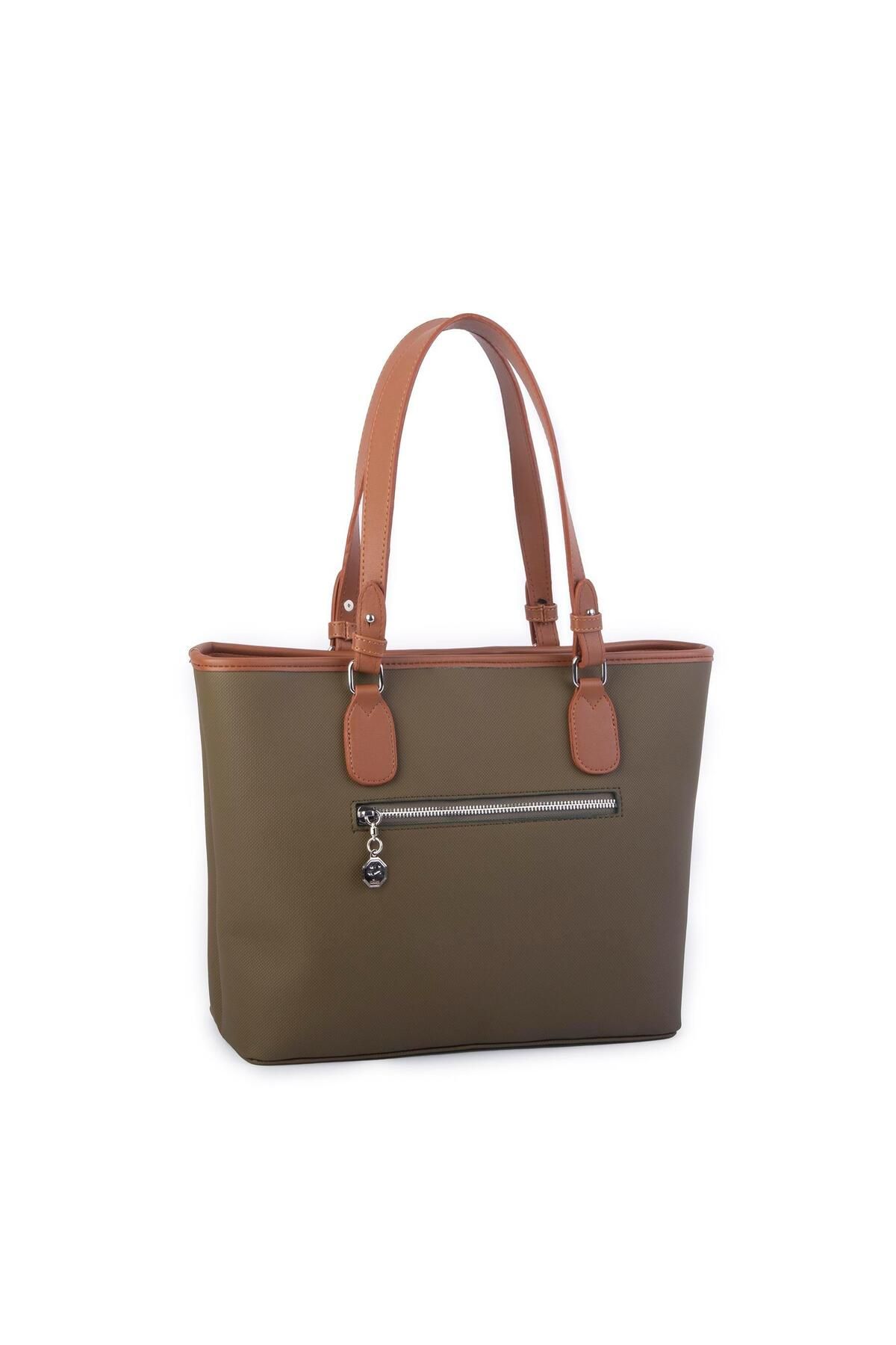 Nas Bag-Sportovní stylová dámská taška přes rameno – Nastavitelný popruh, Khaki Tan Sand Lacste (33X27X12 cm) 2