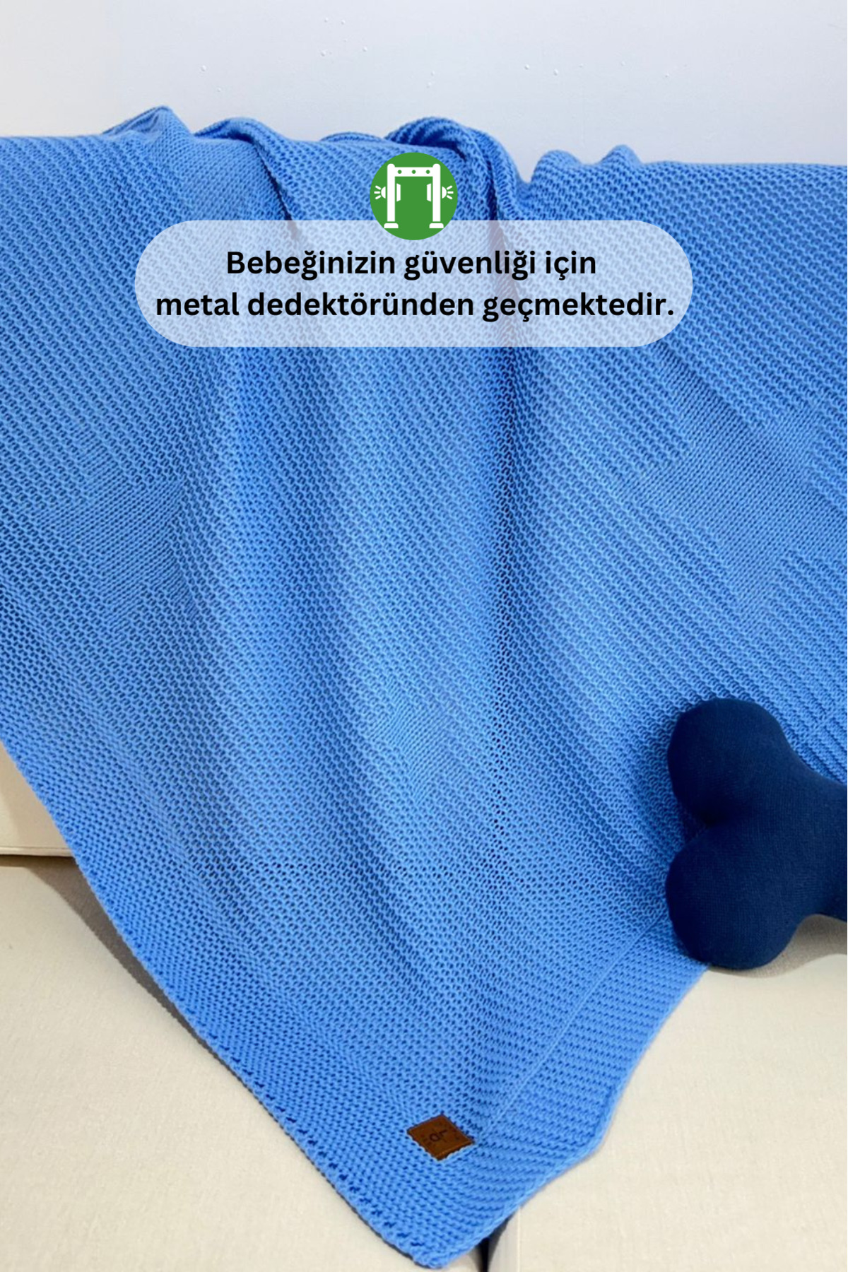 LITTLE DEDI Starlink Örme Bebek Kundak Battaniyesi, Oeko-tex Sertifikalı Çocuk Pikesi 80 X 100 Cm fotoğrafı 5 (önizleme)