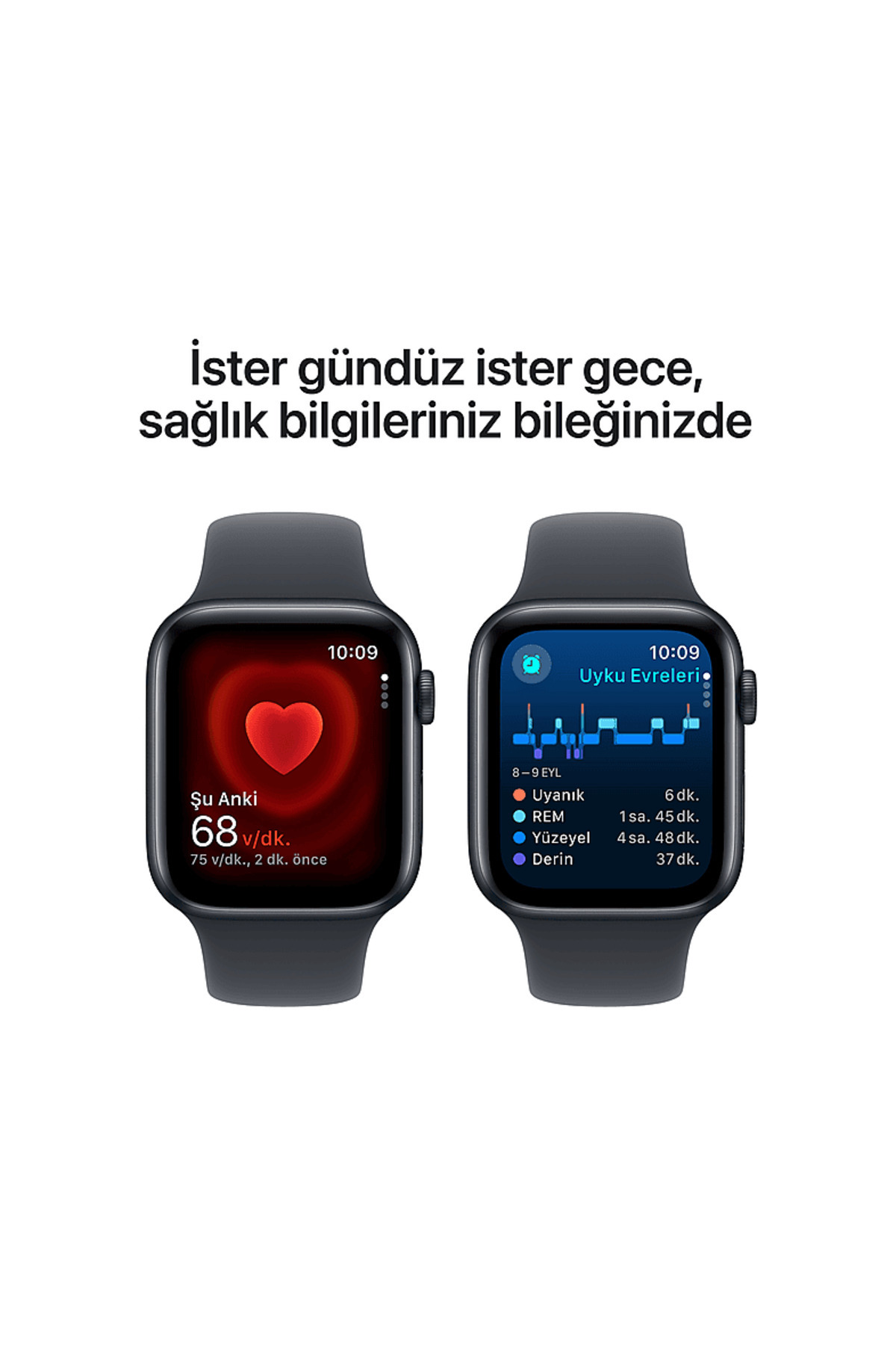 Apple Watch SE GPS 2024 44mm Midnight Aluminium Case with Midnight