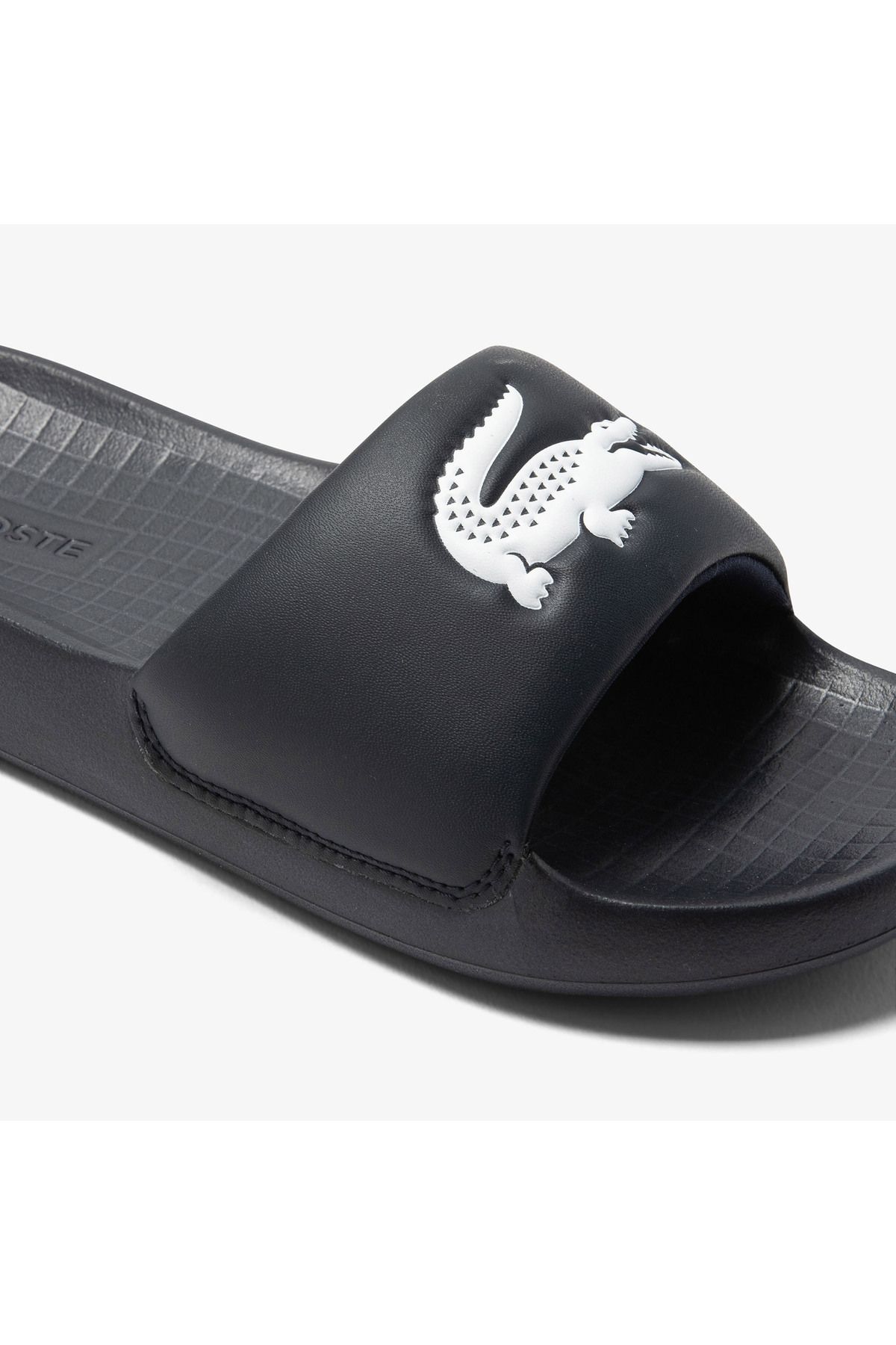 دمپایی مشکی مردانه Croco 1.0 سیاه اورجینال Lacoste