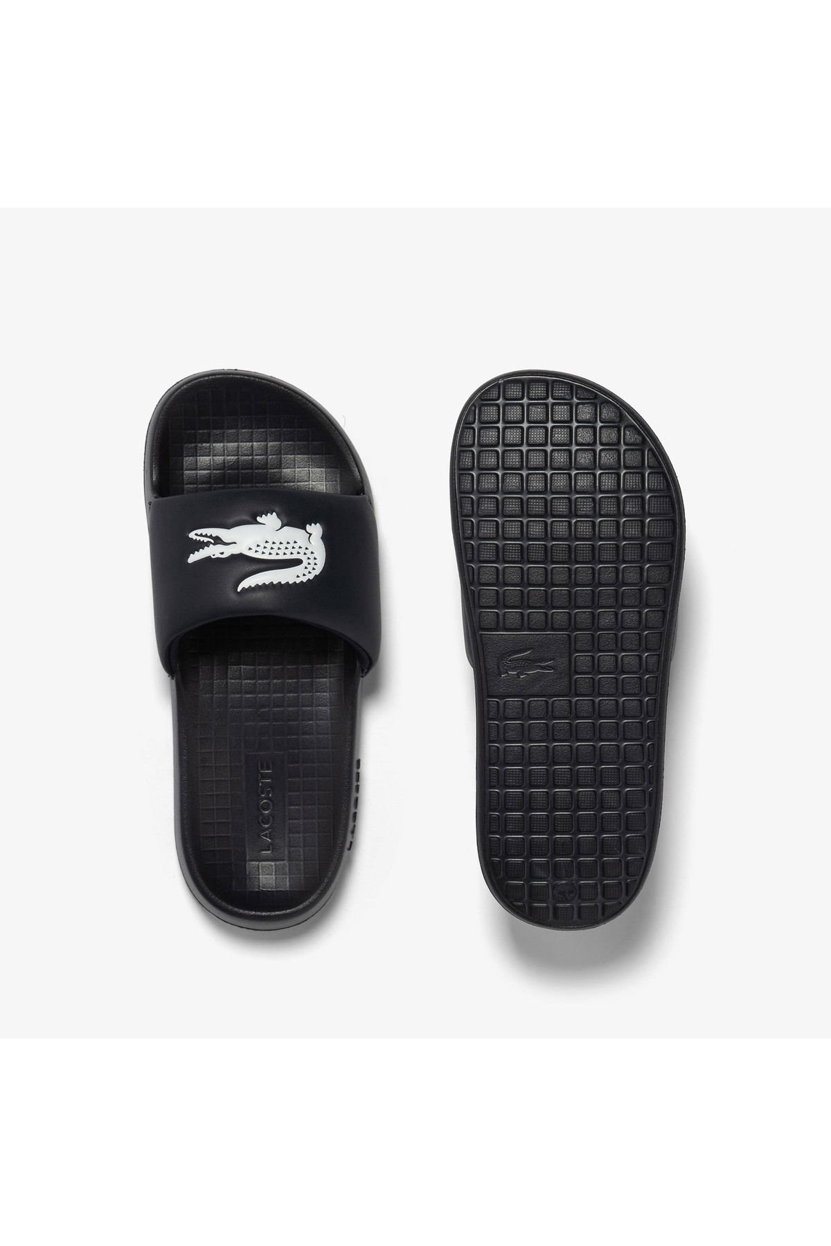 دمپایی مشکی مردانه Croco 1.0 سیاه اورجینال Lacoste