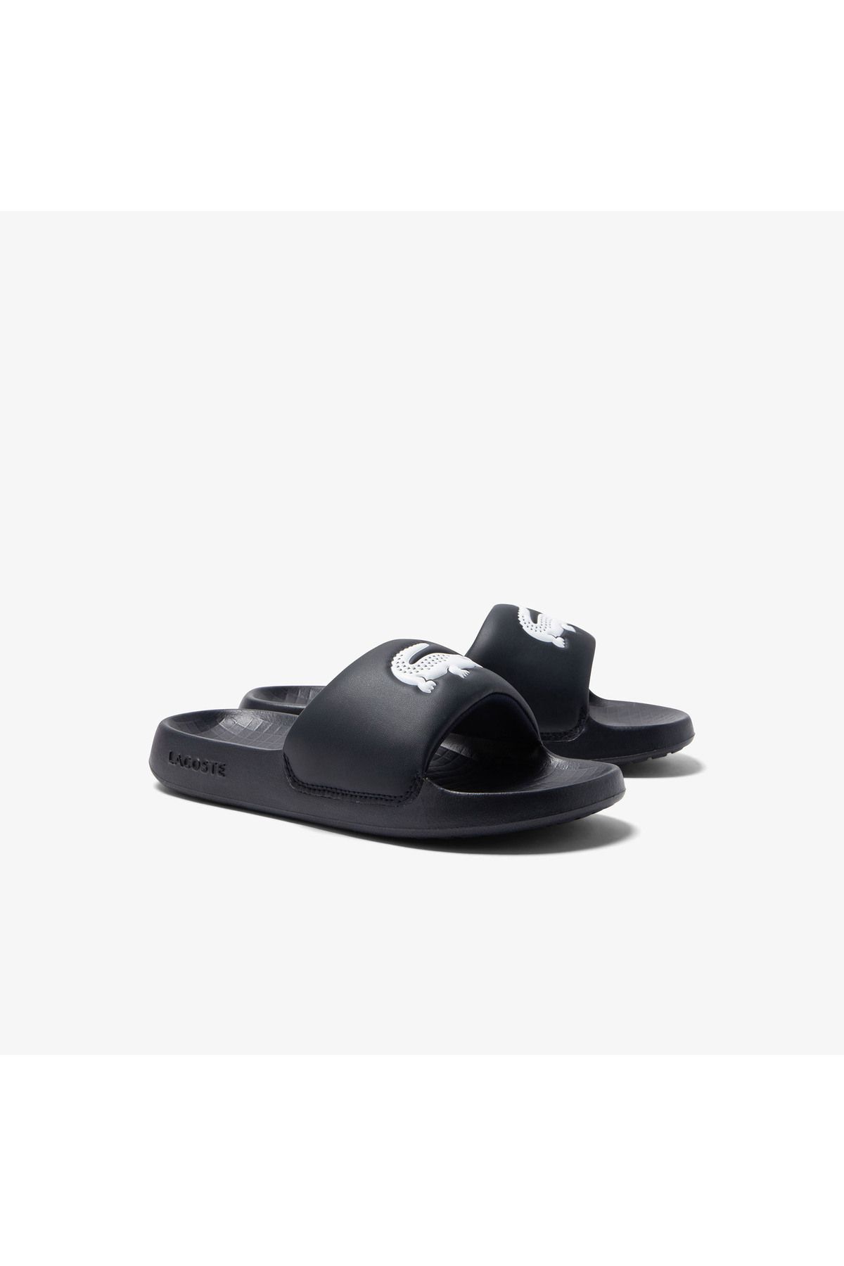 دمپایی مشکی مردانه Croco 1.0 سیاه اورجینال Lacoste