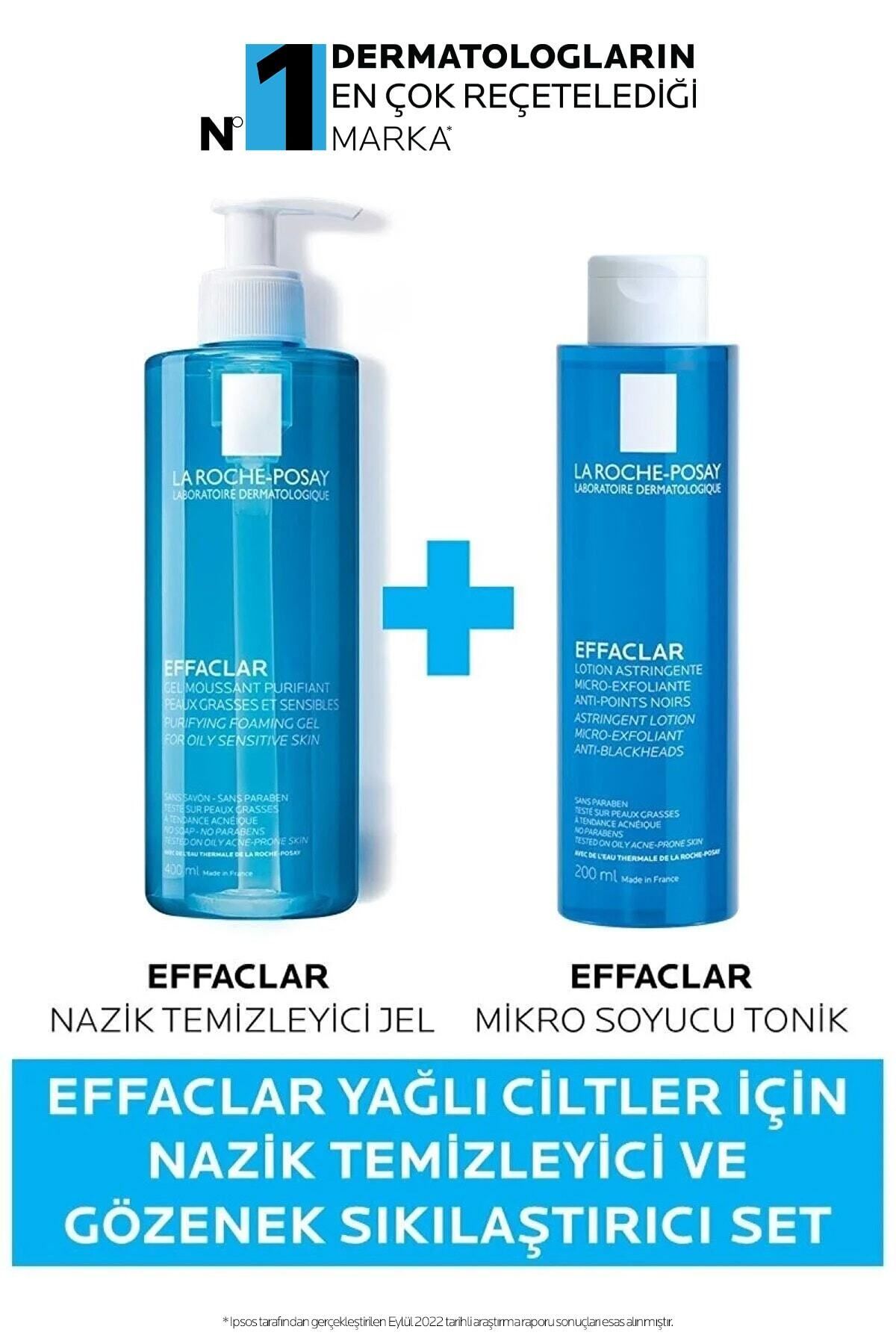 La Roche Posay Effaclar Yağlı Ciltler Için Nazik Temizleyici Ve Gözenek Sıkılaştırıcı Set