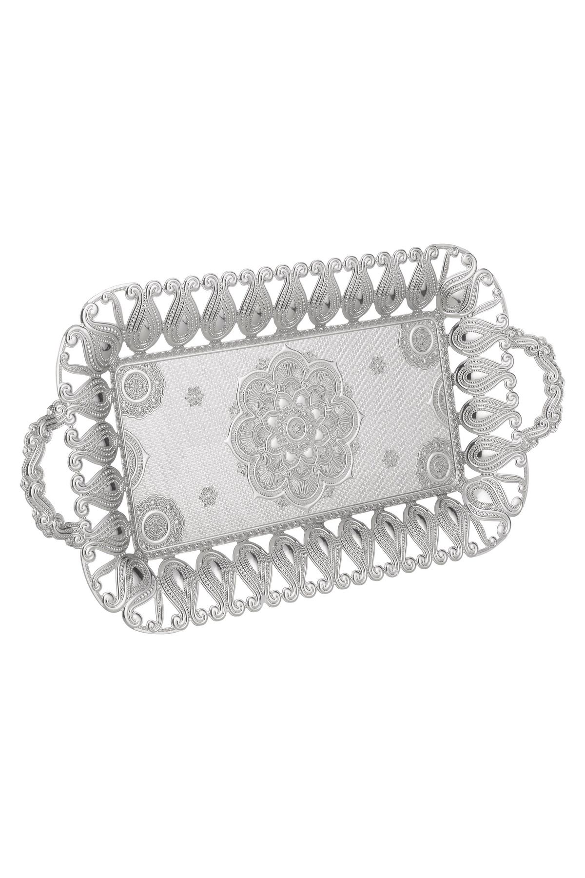 Sena-Ecem Rectangular 2-Person Metal Presentation Tray (197-2) 2
