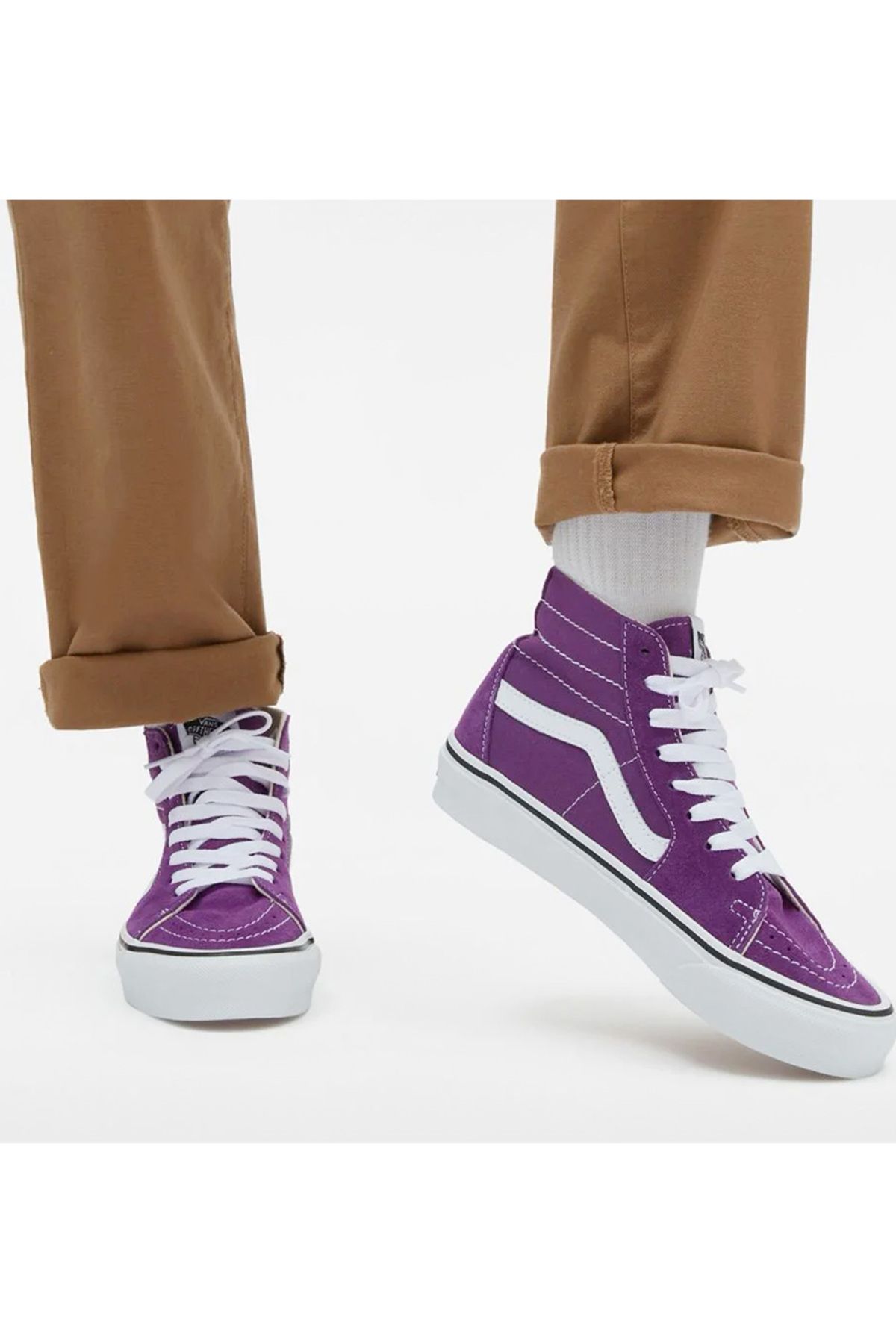 Vans-حذاء رياضي نسائي باللون الأرجواني Sk8-Hi - حذاء كاجوال 1