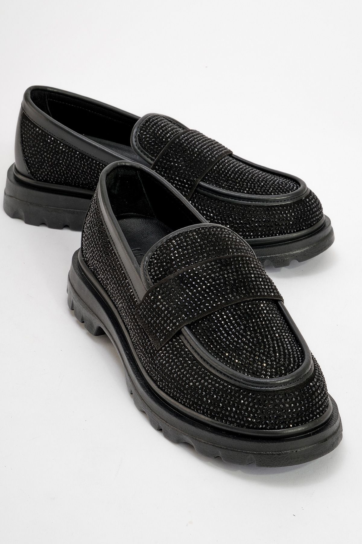 کفش لوفر زنانه جیر مشکی BABEL luvishoes