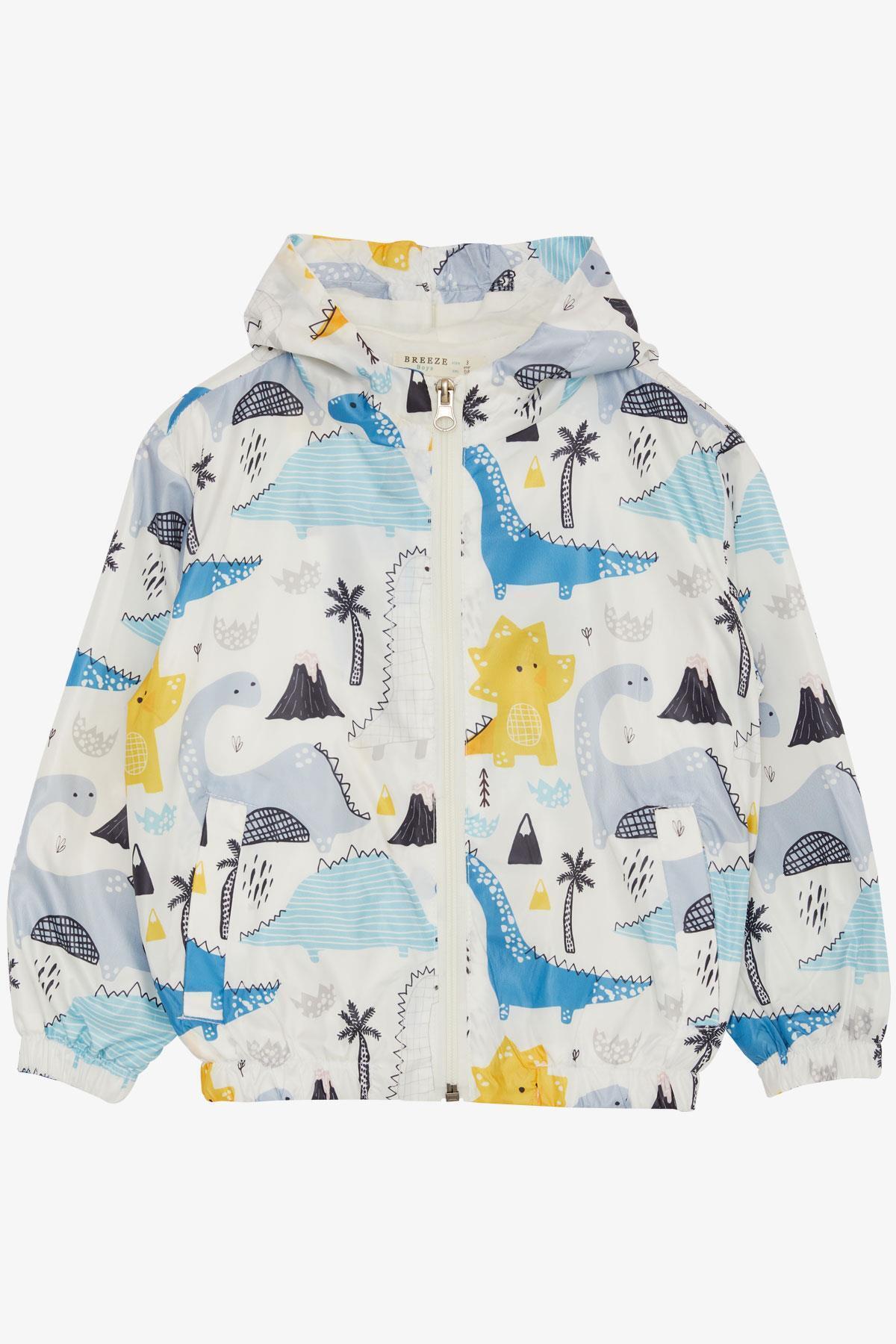 Breeze Erkek Çocuk Yağmurluk Doğa Temalı Dinozor Desenli 1-6 Yaş, Beyaz fotoğrafı 6 (önizleme)