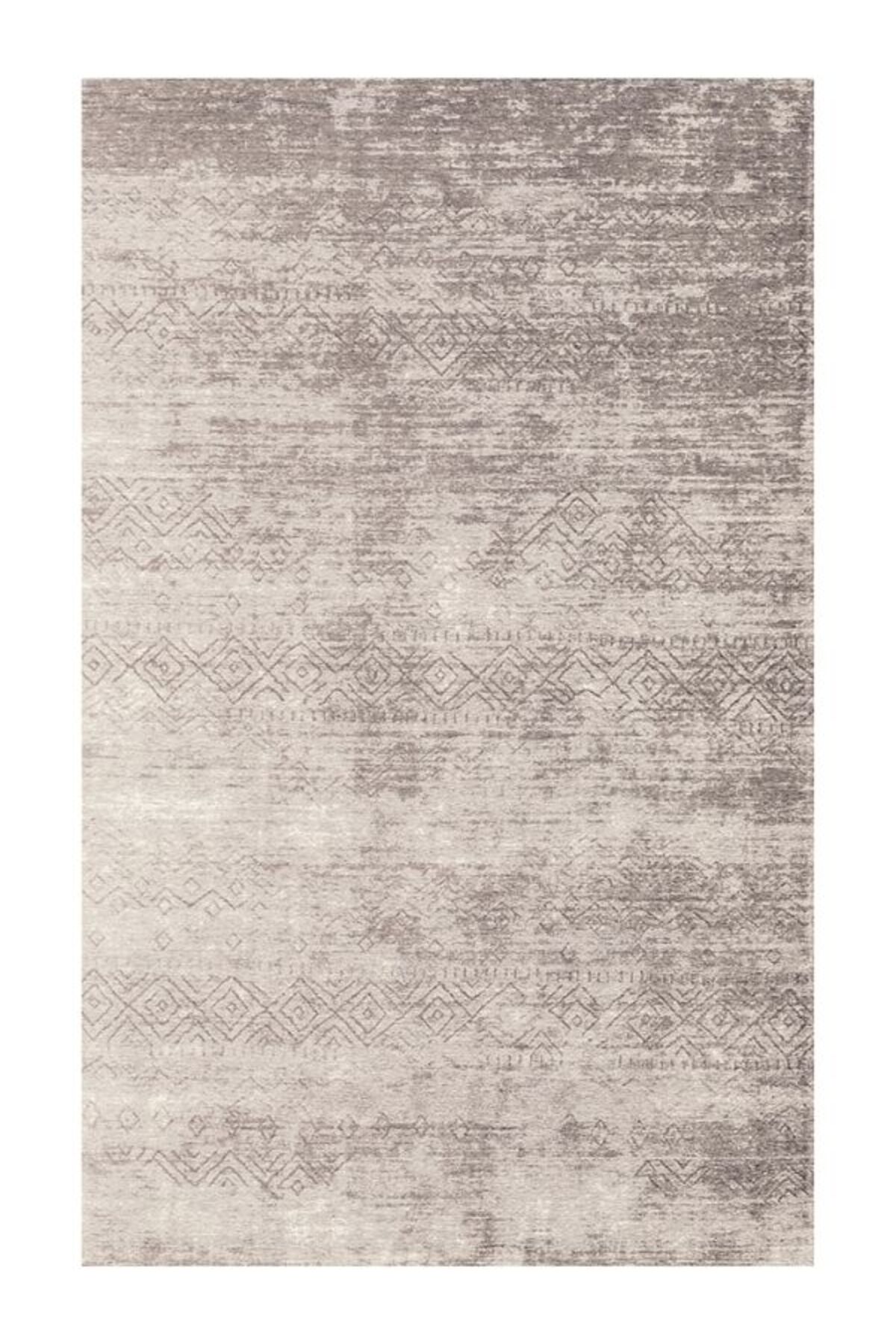 Washable Grey Modern Living Room Rug with Drom Non-Slip Base
