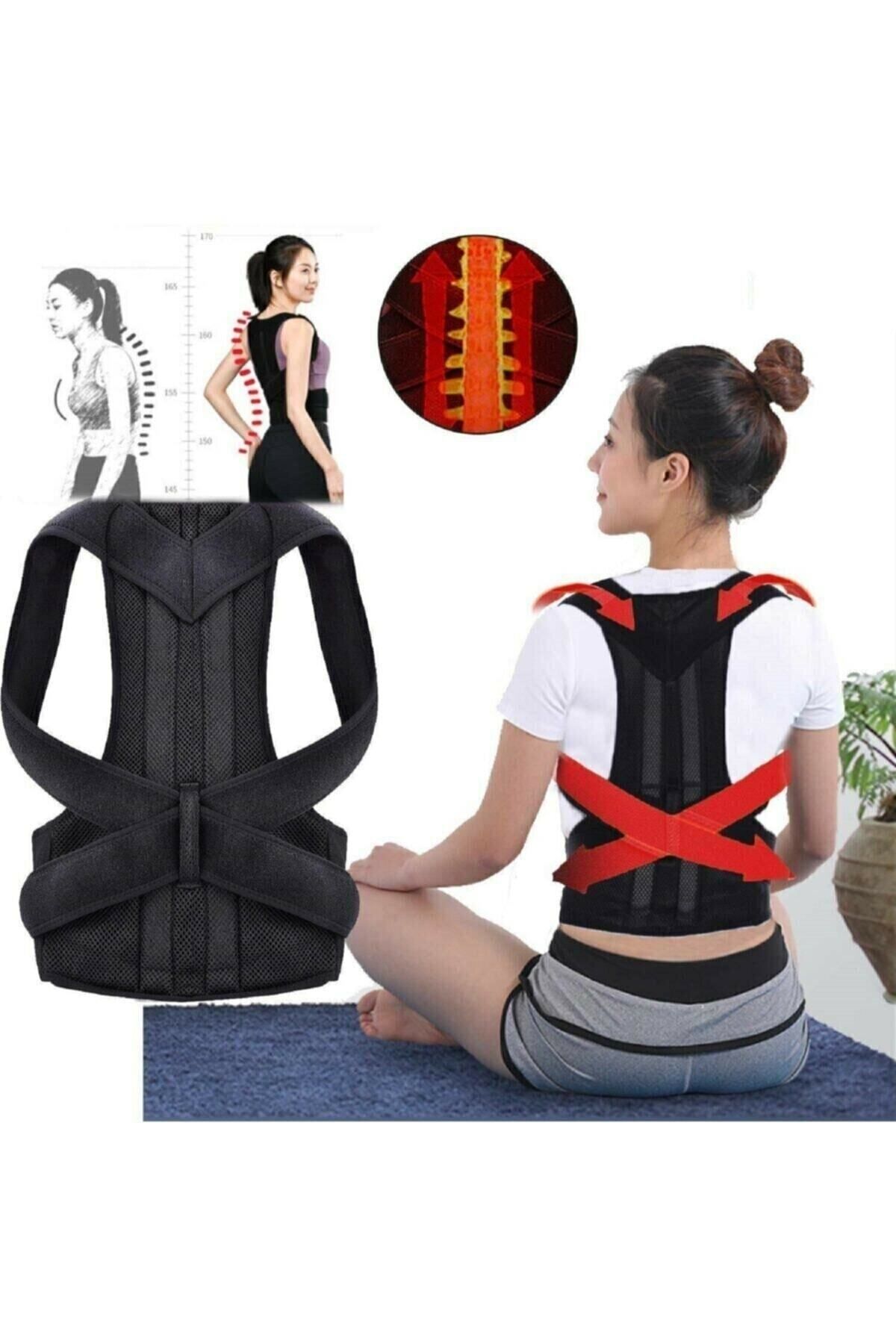 AnkaWood-Unisex Black Double Underwire Upright Posture Anti-Humpback Orthopedic Waist Back Shoulder Corset 1