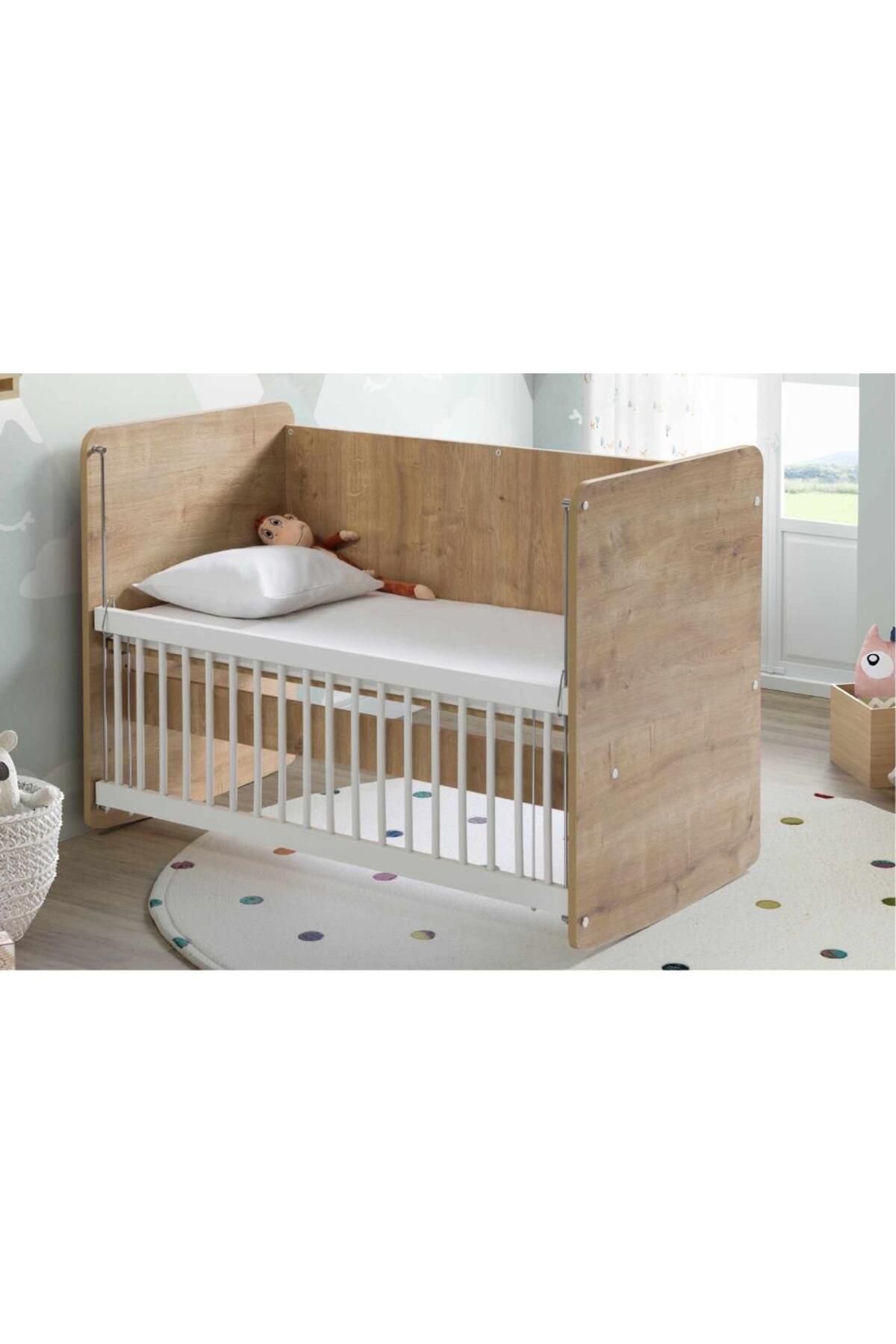 elifit Nessiworld Babywhen Pratik Sallanır Anne Yanı Beşik 60x120 Ahşap