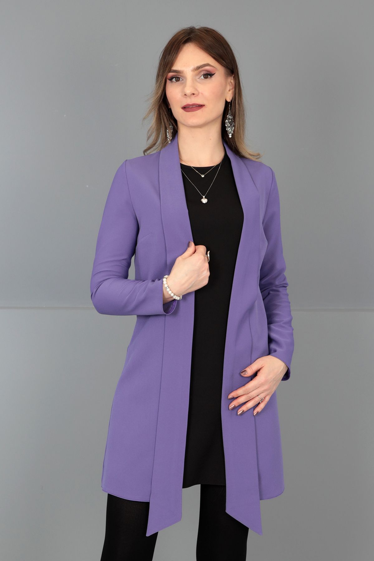 ÖNDER ÖZSOY-Japanese Jacket - Lilac Model 2