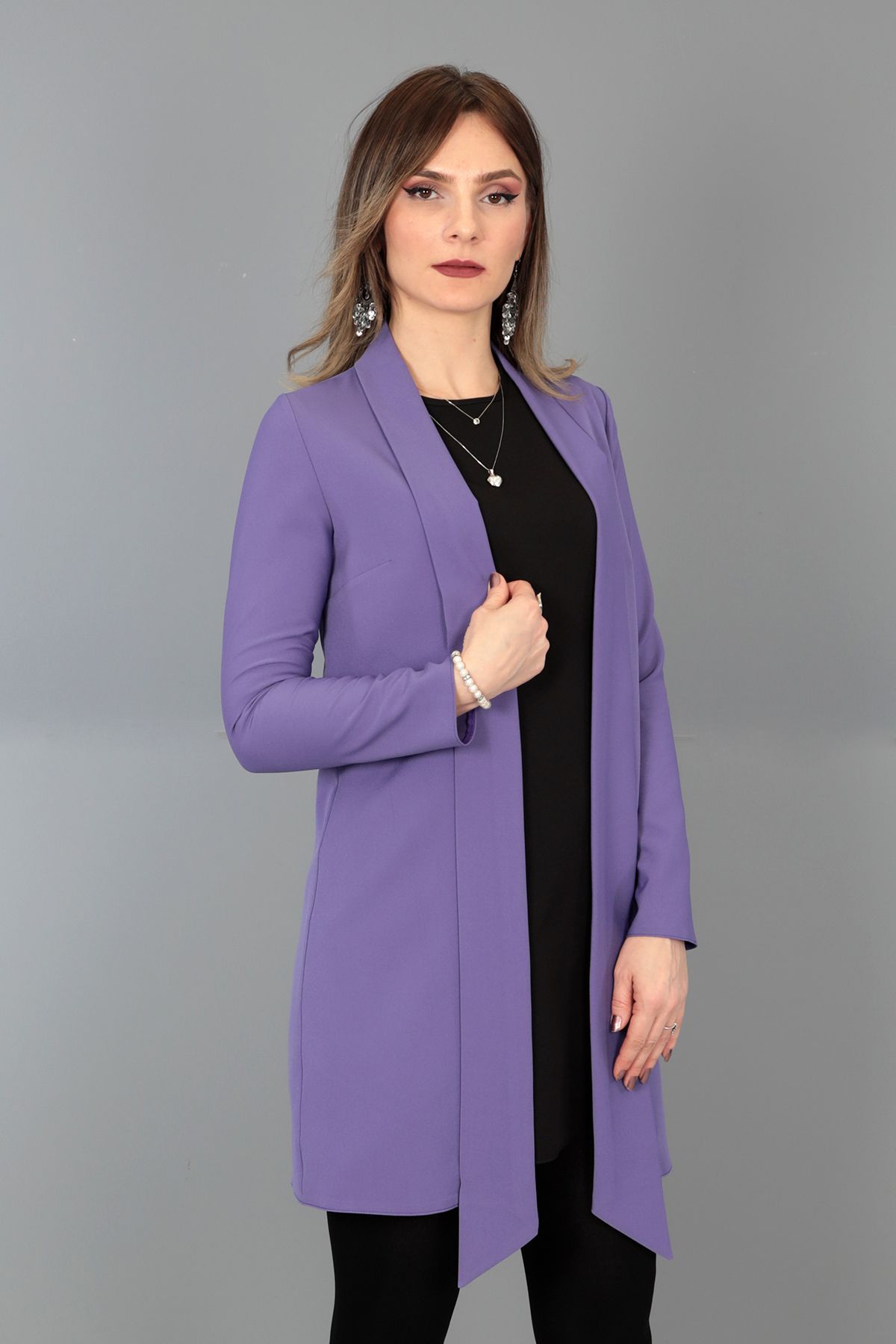 ÖNDER ÖZSOY-Japanese Jacket - Lilac Model 3