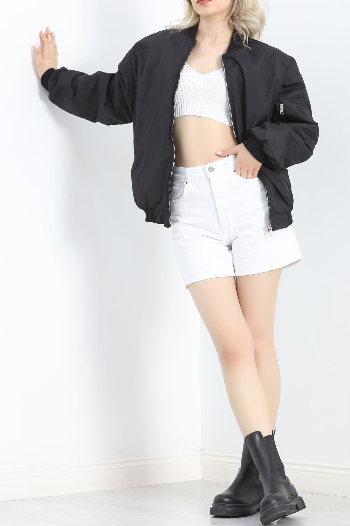 ZenWave BSMA Unisex Bomber Ceket Siyah - 20362.1761.