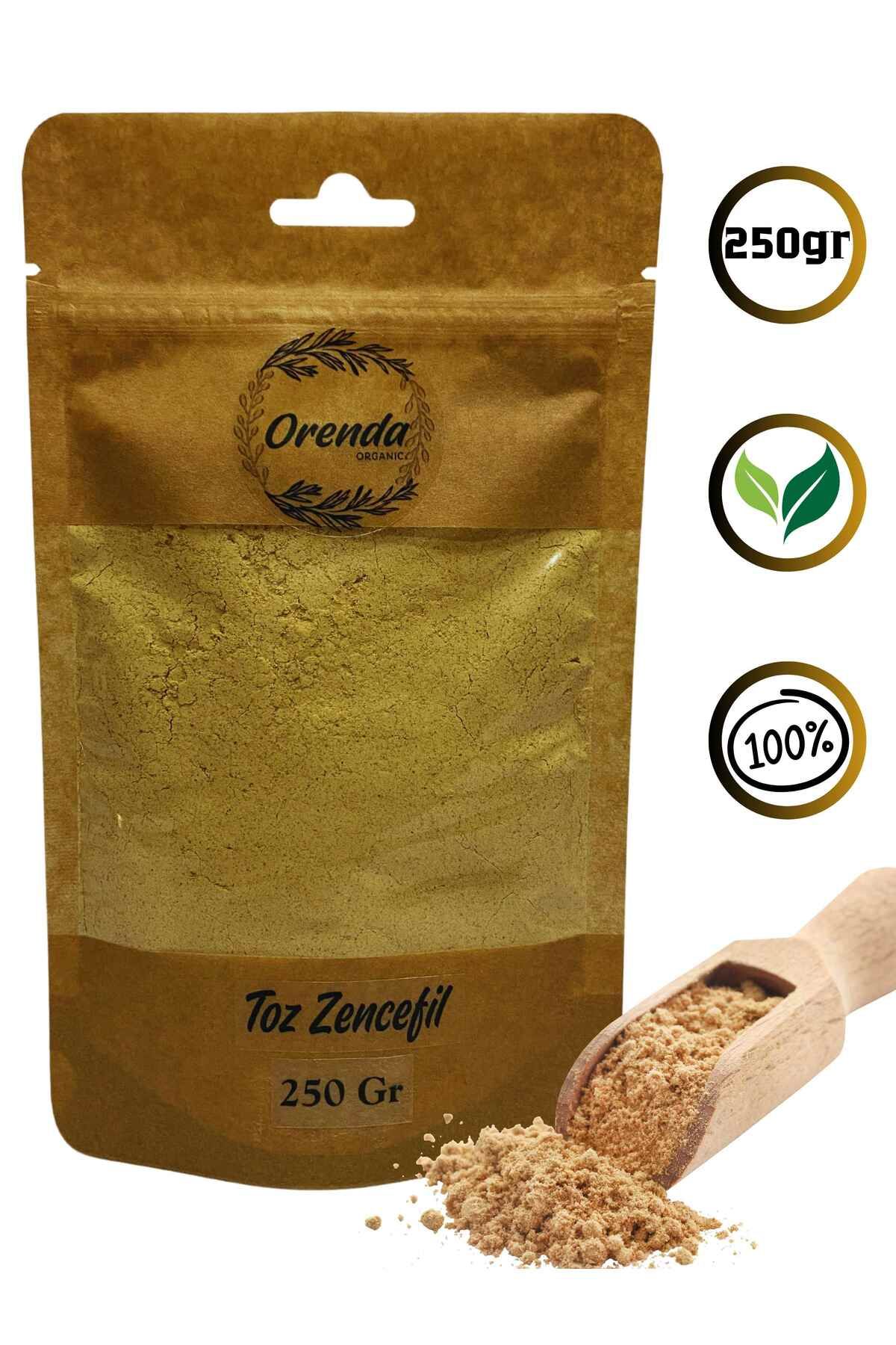 Orenda Zencefil Toz 250gr (Doğal Öğütülmüş, Kökleri Doğal Yöntemler İle kurutulmuştur)