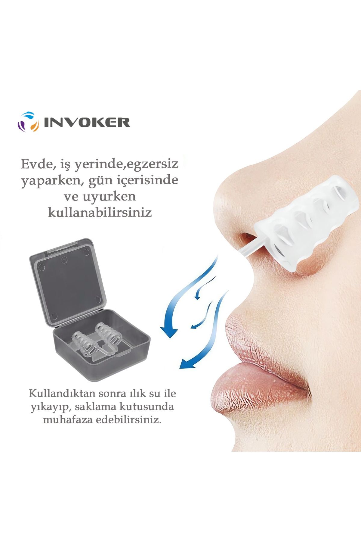 INVOKER-Silicone Nasal Dilator and Intra-Nose Anti-Snoring - L 6