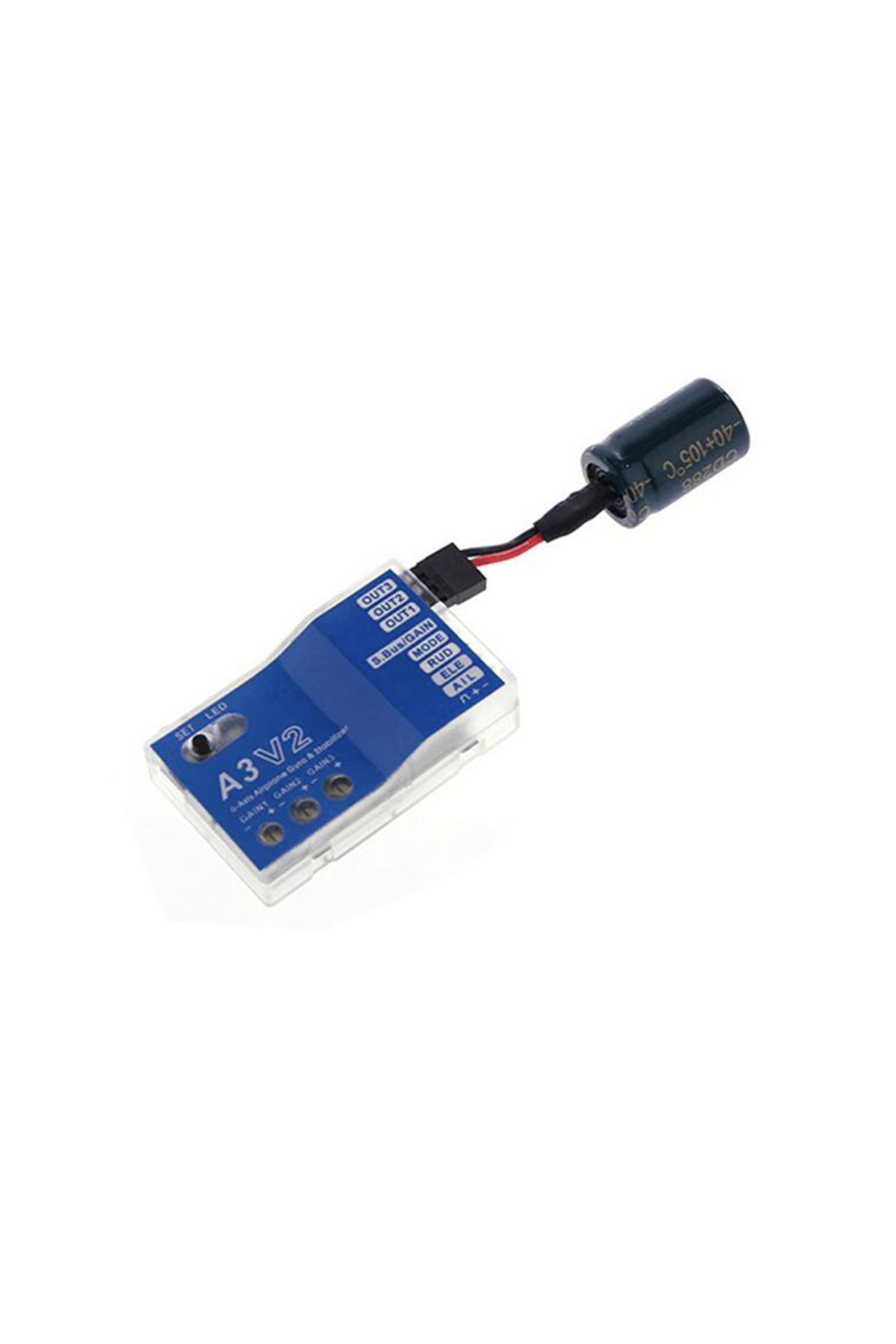 U-Angel-1988-3 Axis Gyro A3 V2 Aeroplane Flight Controller Stabilizer for RC Airplane Fixed-wing Copter 2