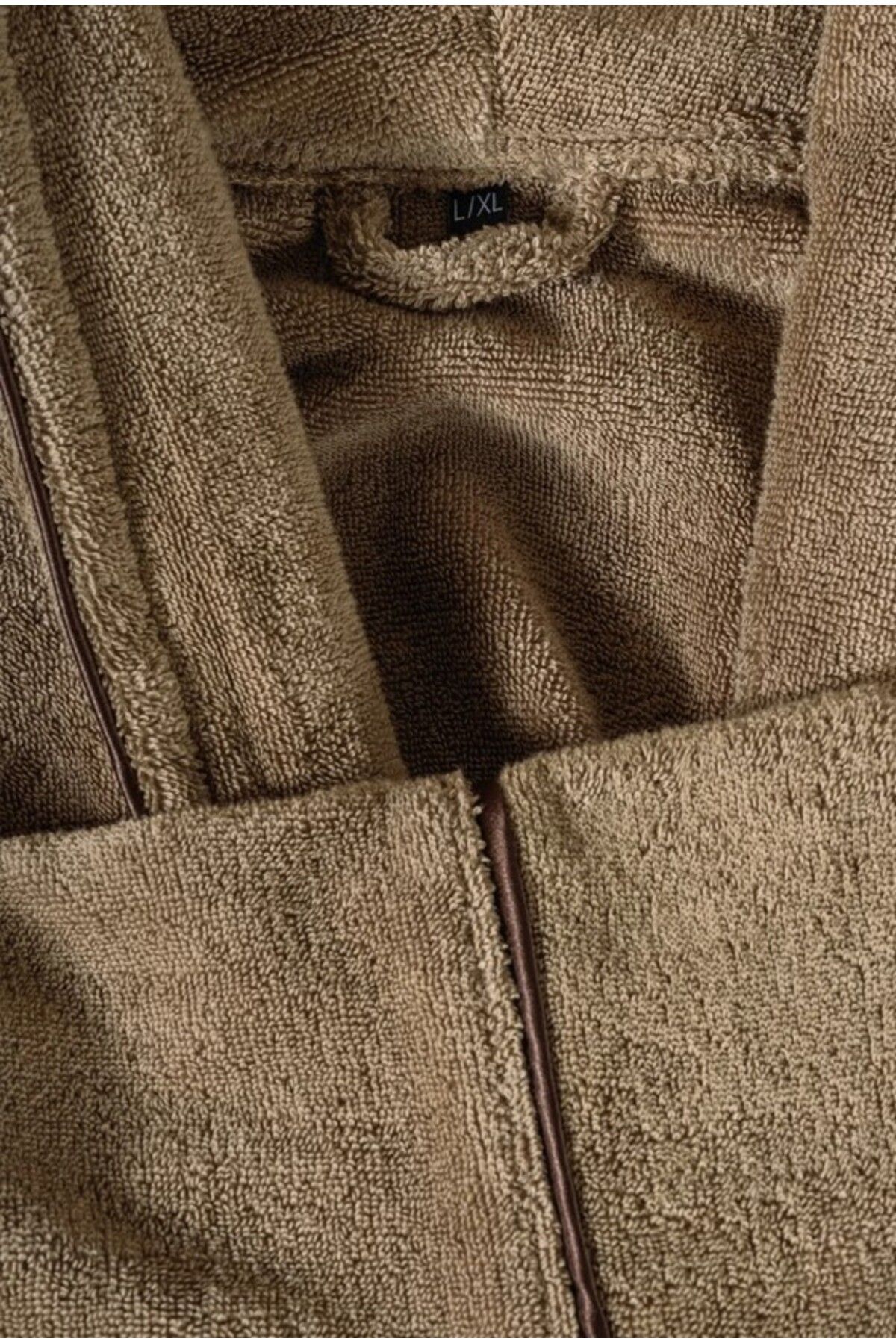 حوله تنپوش (روبدوشامبر) نود مردانه منحصر به فرد BATHROBE SET BEIGE L XL Cotton Box