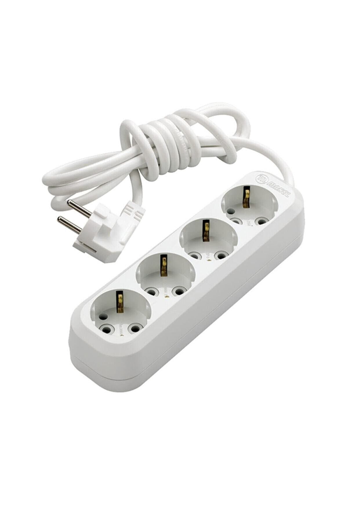 MAKEL-Quadruple Group Socket Extension Cable 3 Meters 1