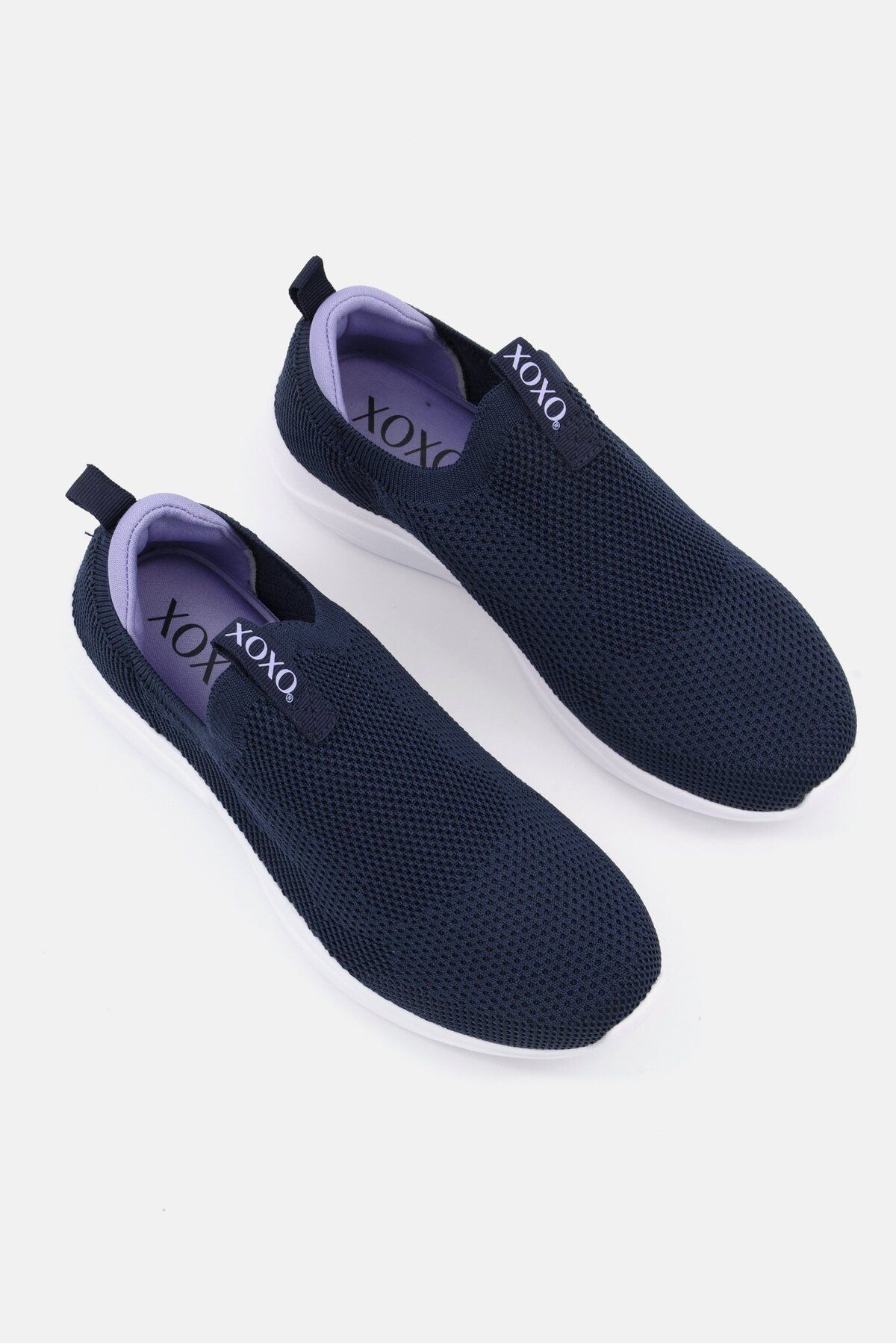 XOXO-Women Mire Slip On Sport Shoes, Navy Blue/Purple 4