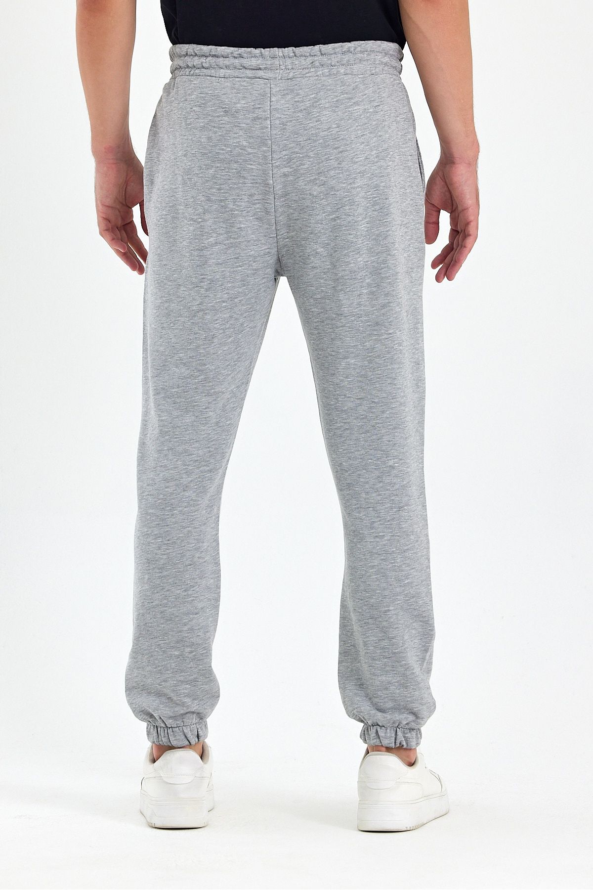 ESPİNA-Men's Diagonal 3 Thread Sweatpants with Pockets and Cord 7