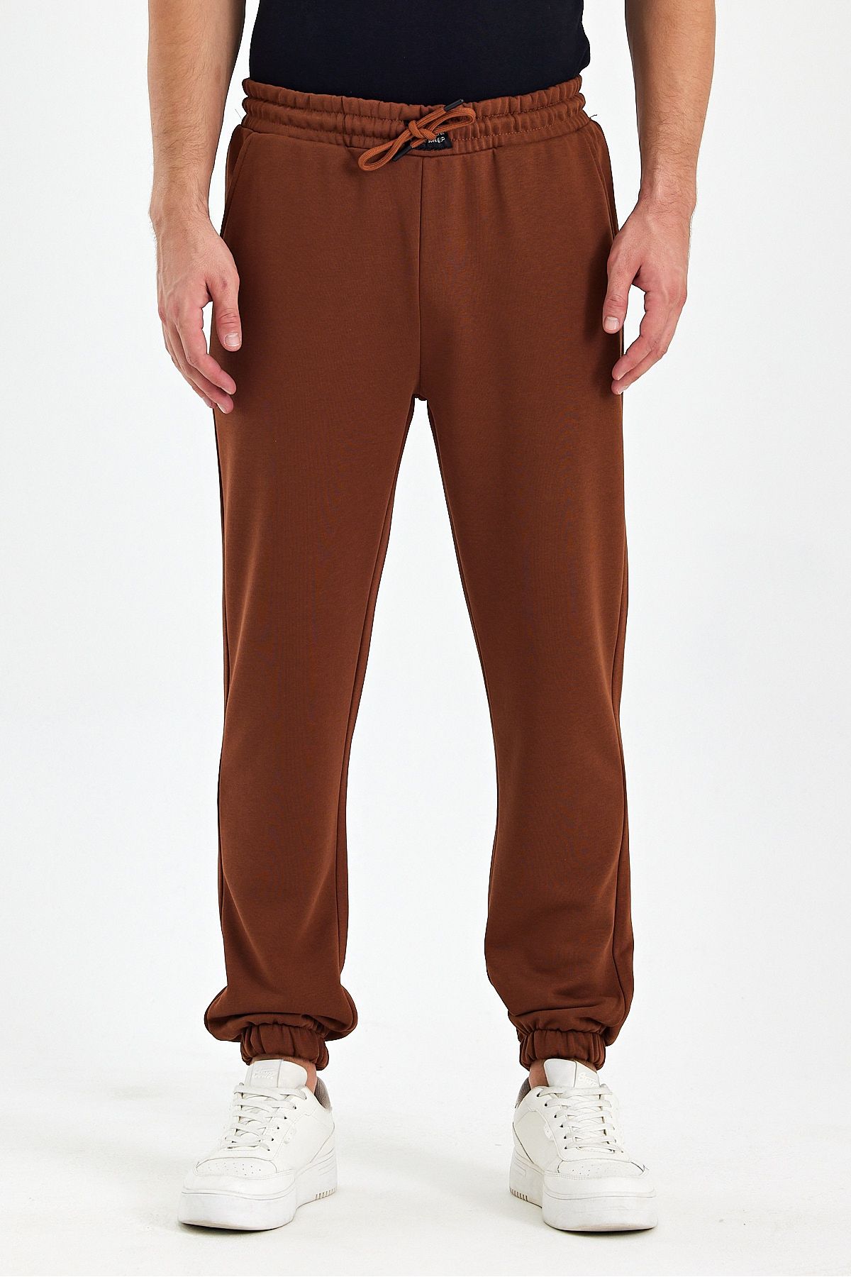 ESPİNA-Men's Diagonal 3 Thread Sweatpants with Pockets and Cord 3