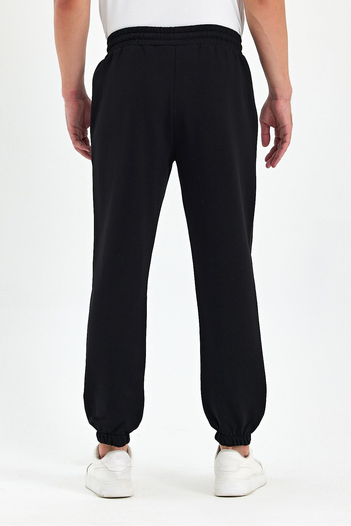 ESPİNA-Men's Diagonal 3 Thread Sweatpants with Pockets and Cord 7