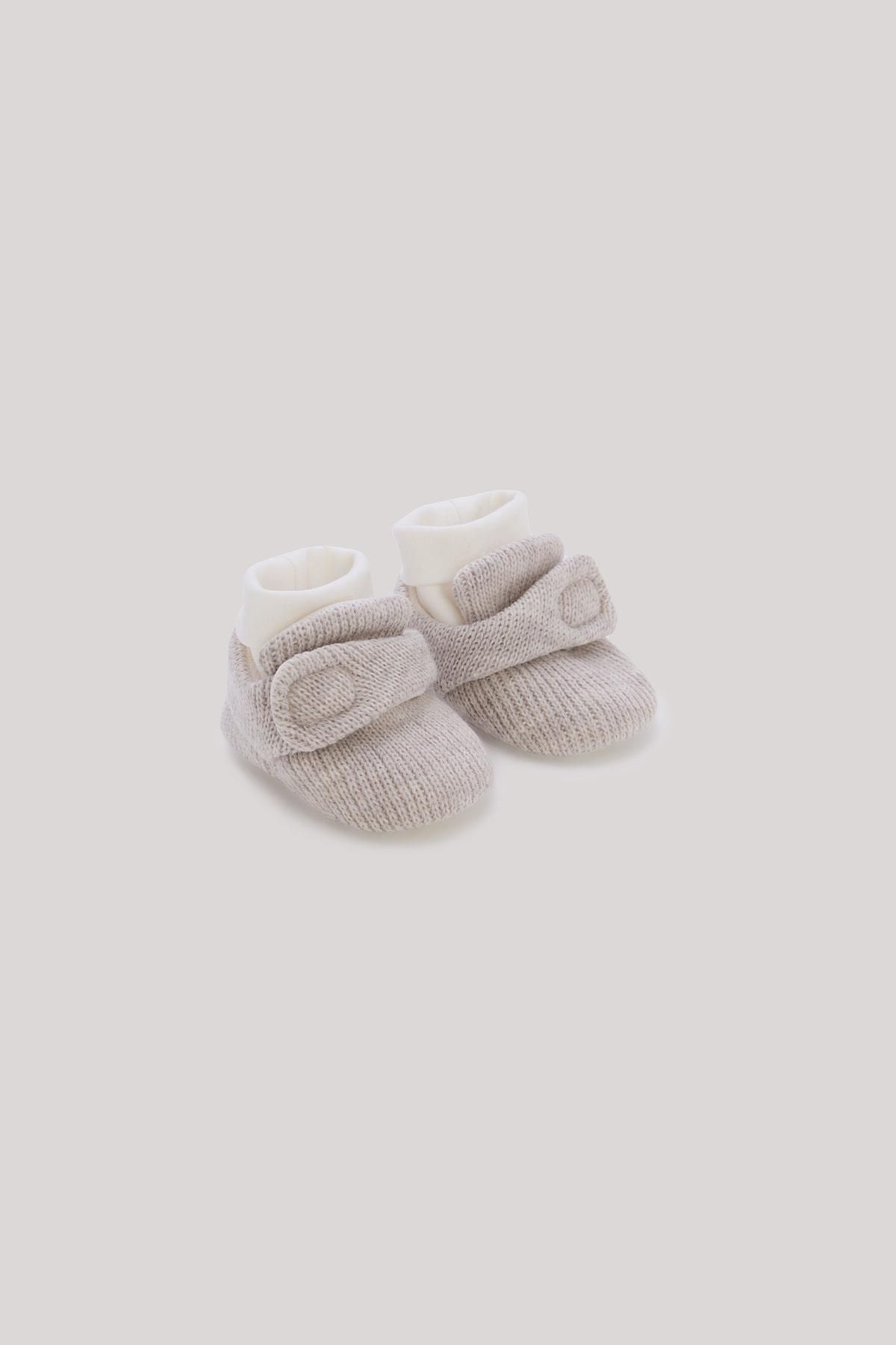 Layette-Bg Store Baby Boy Ecru Booties 3