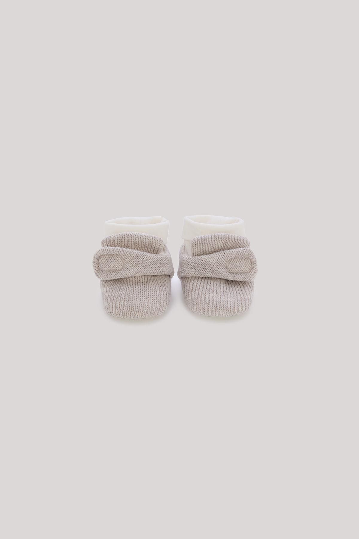 Layette-Bg Store Baby Boy Ecru Booties 1