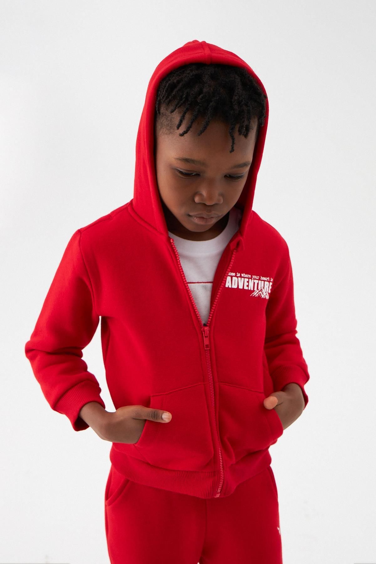 Nebbati-Bg Store Boy's Red Tracksuit Top 22Fw0Nb3412 3