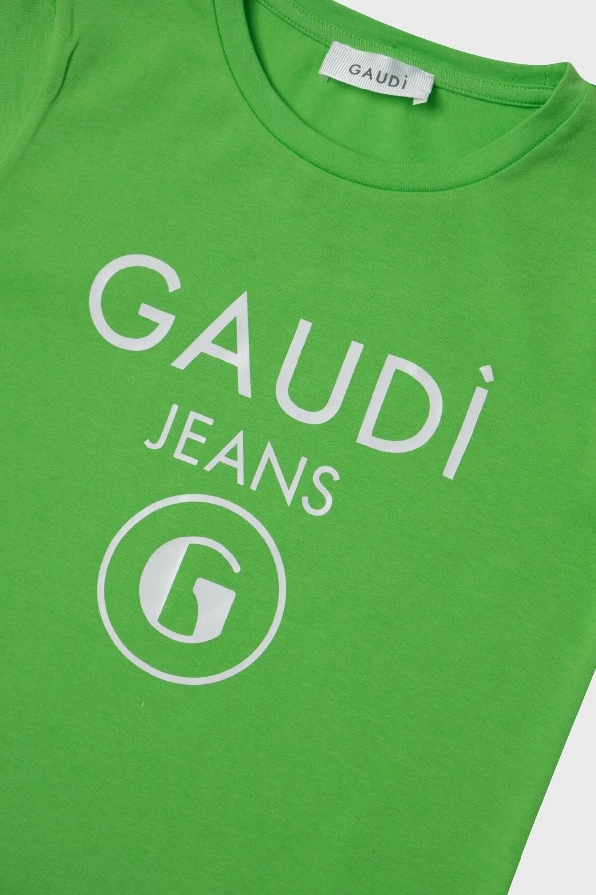 Gaudi-تي شيرت أخضر للفتيات من Bg Store 23ss0gf4373 3