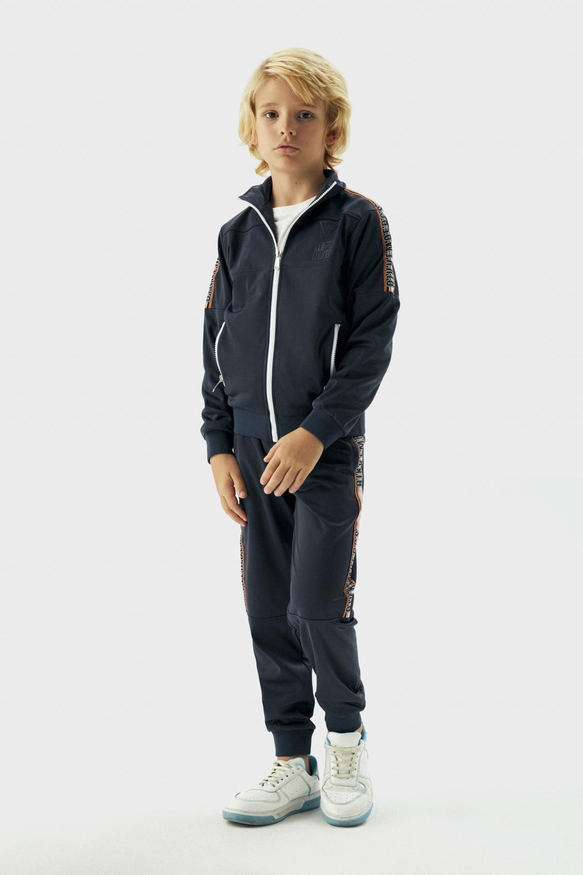 Bikkembergs-Bg Store Boy's Navy Blue Tracksuit 23Fw0Bk1935 1