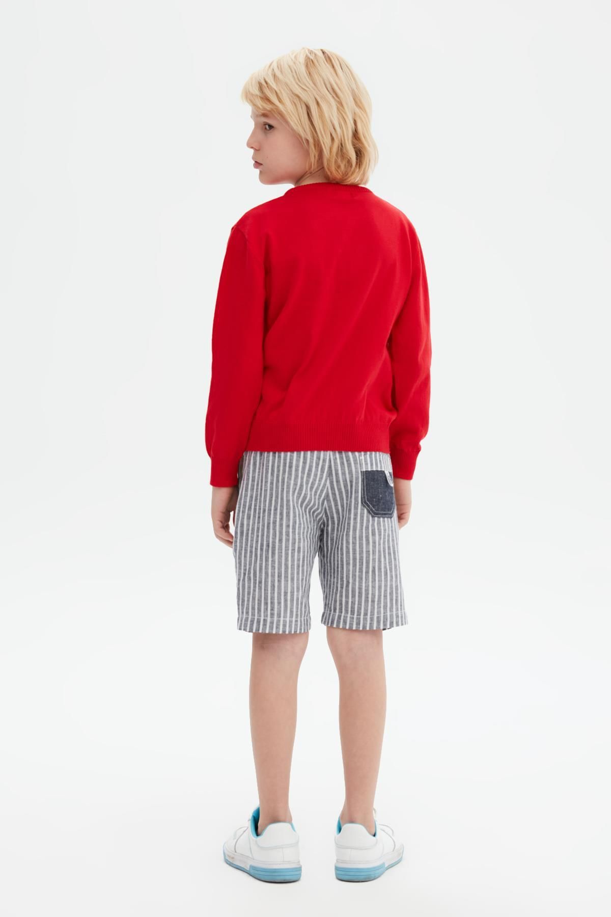 Bikkembergs-Bg Store Boy's Red Sweater 23Ss0Bk1606 4