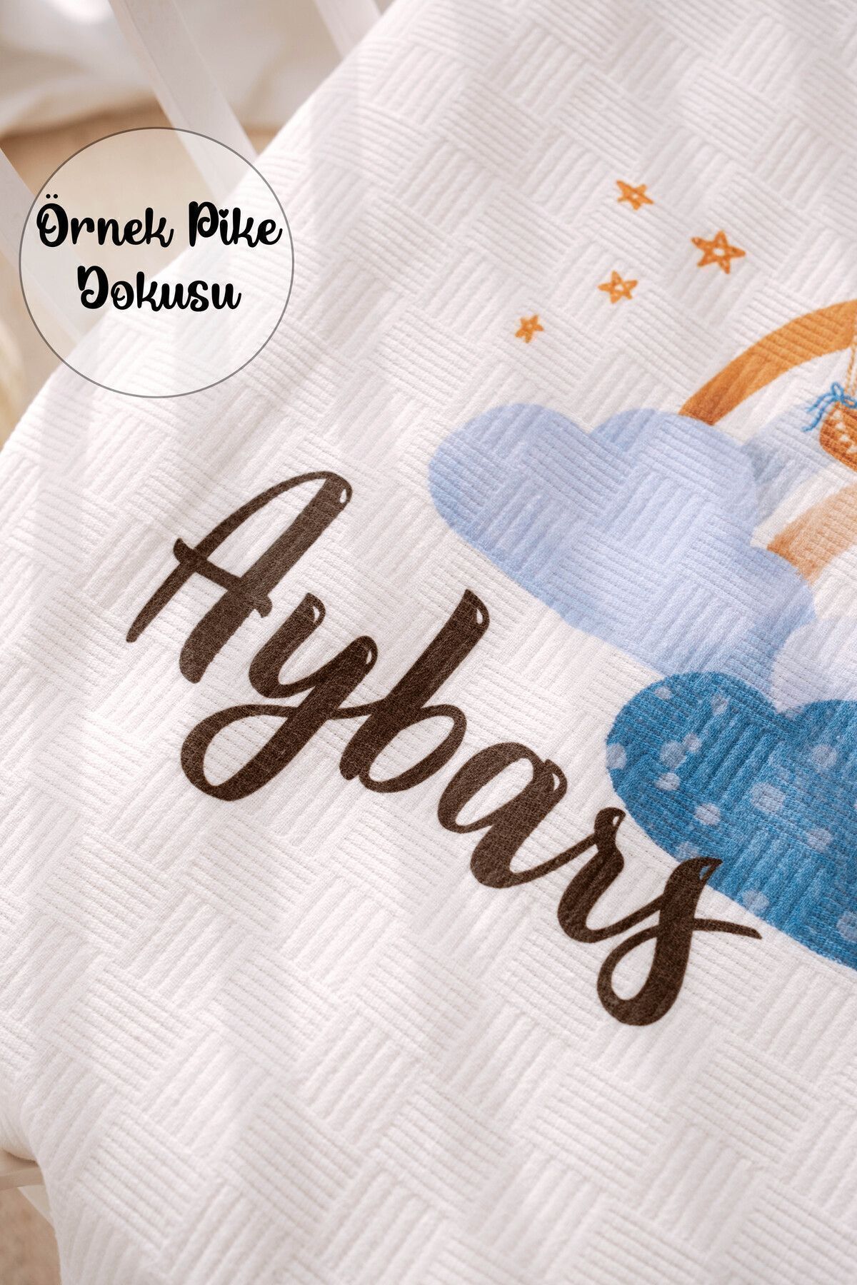 Lilabio İsme Özel 70x120 Park Yatak Ve Anne Yanı Pike Seti Tavşan fotoğrafı 2 (önizleme)